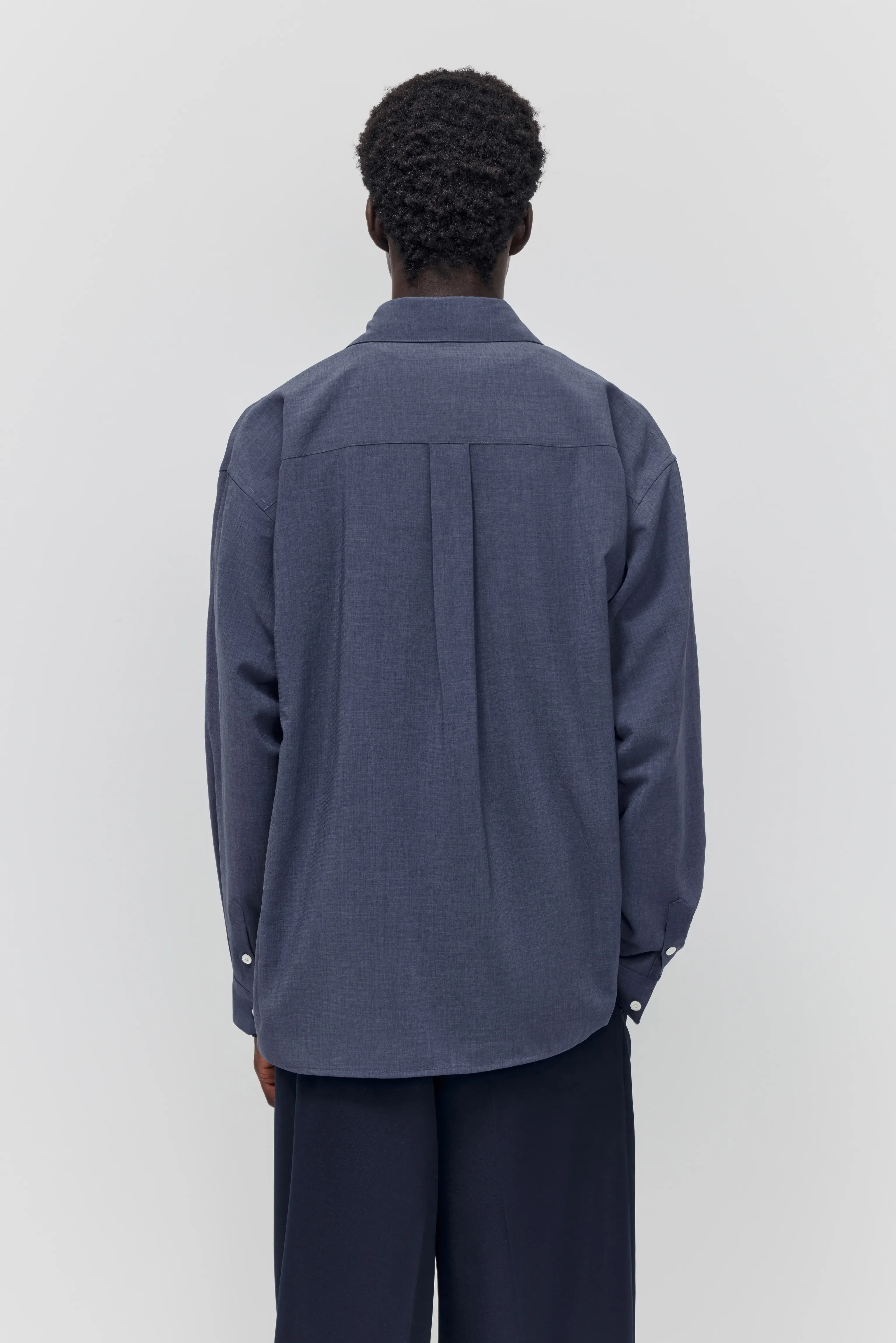 Textured Drape Long-Sleeve Shirt - Image 7