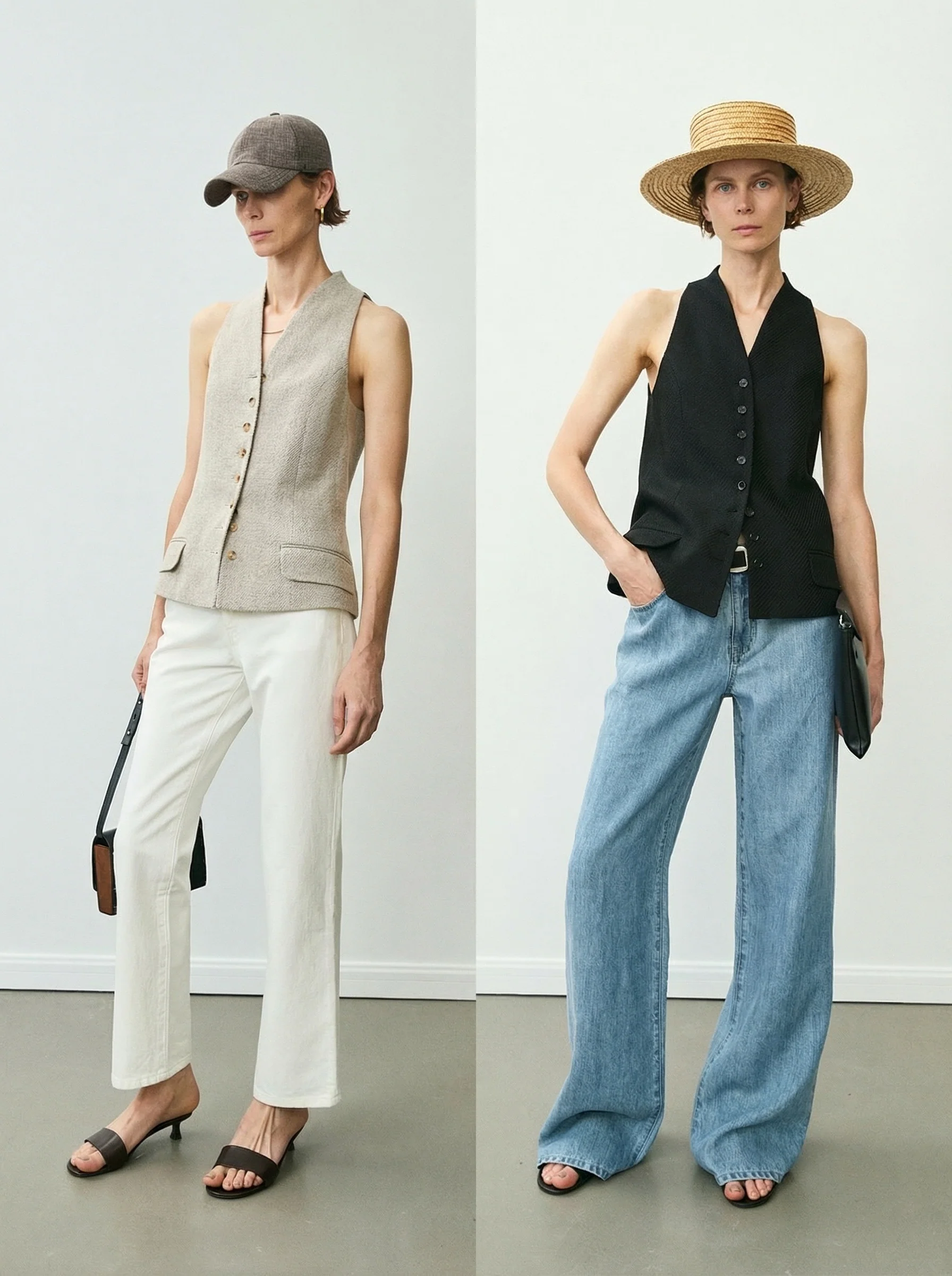Textured Linen Vest & Shorts Set - Image 3