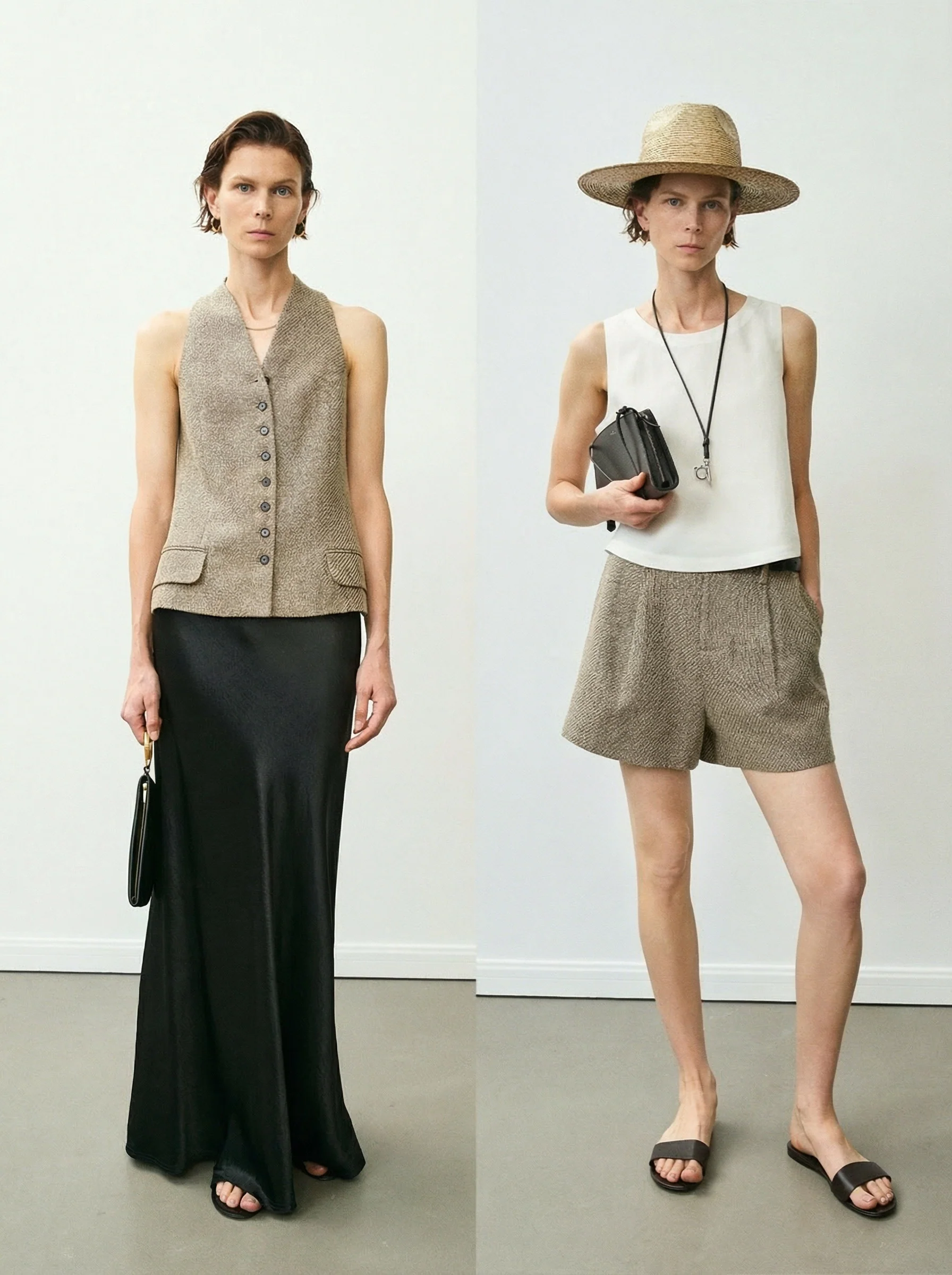 Textured Linen Vest & Shorts Set - Image 4