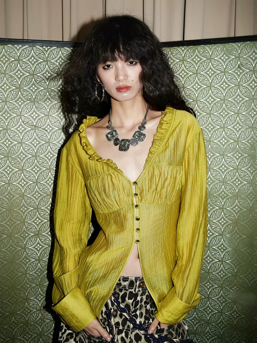 Textured Long Sleeve Blouse - Image 3