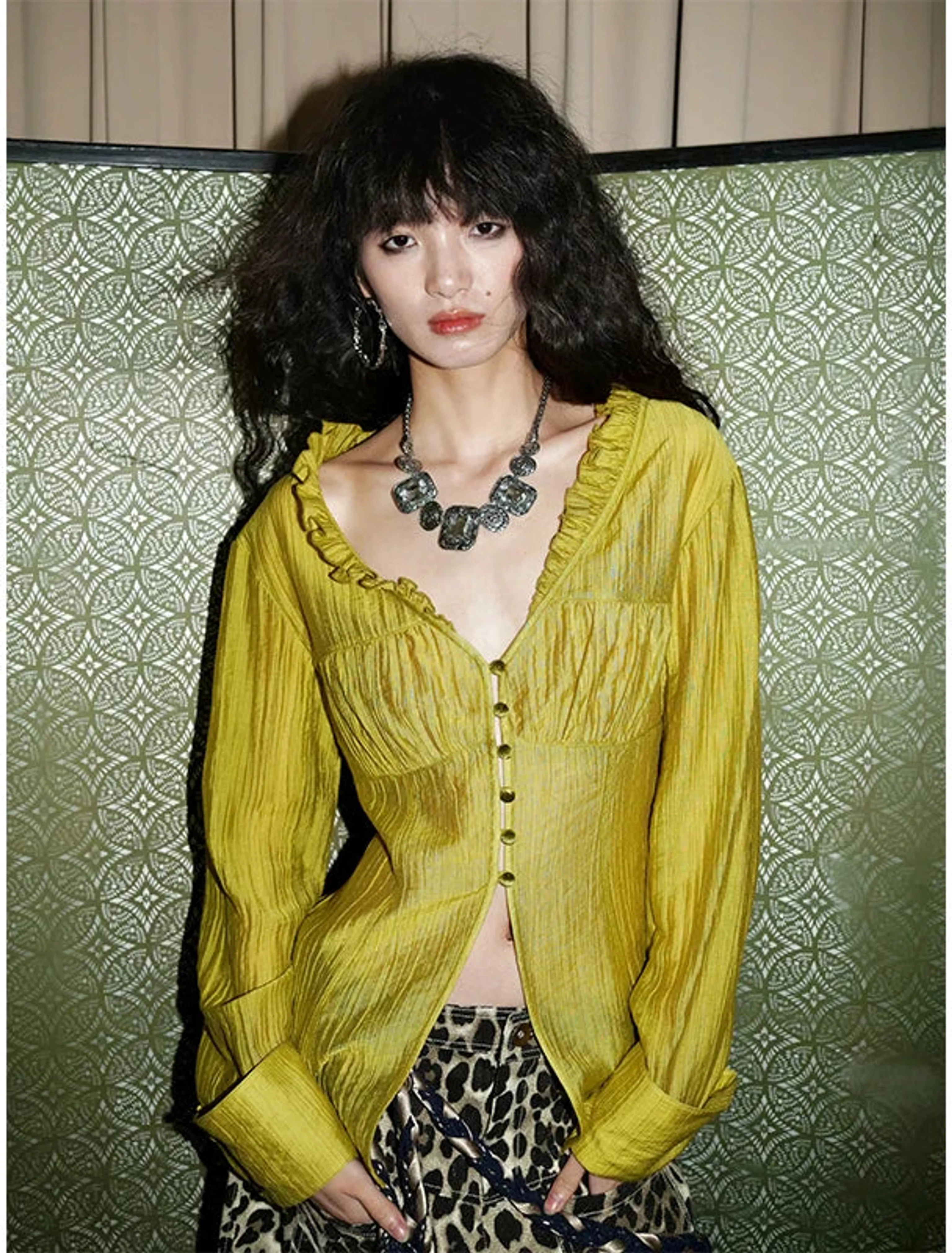 Textured Long Sleeve Blouse - Image 5