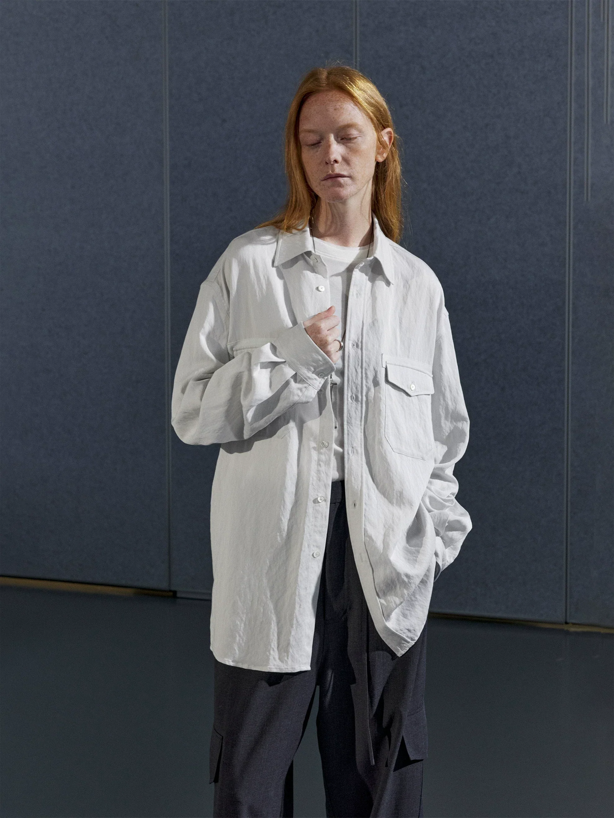 Textured Lyocell-Nylon Overshirt - Image 2