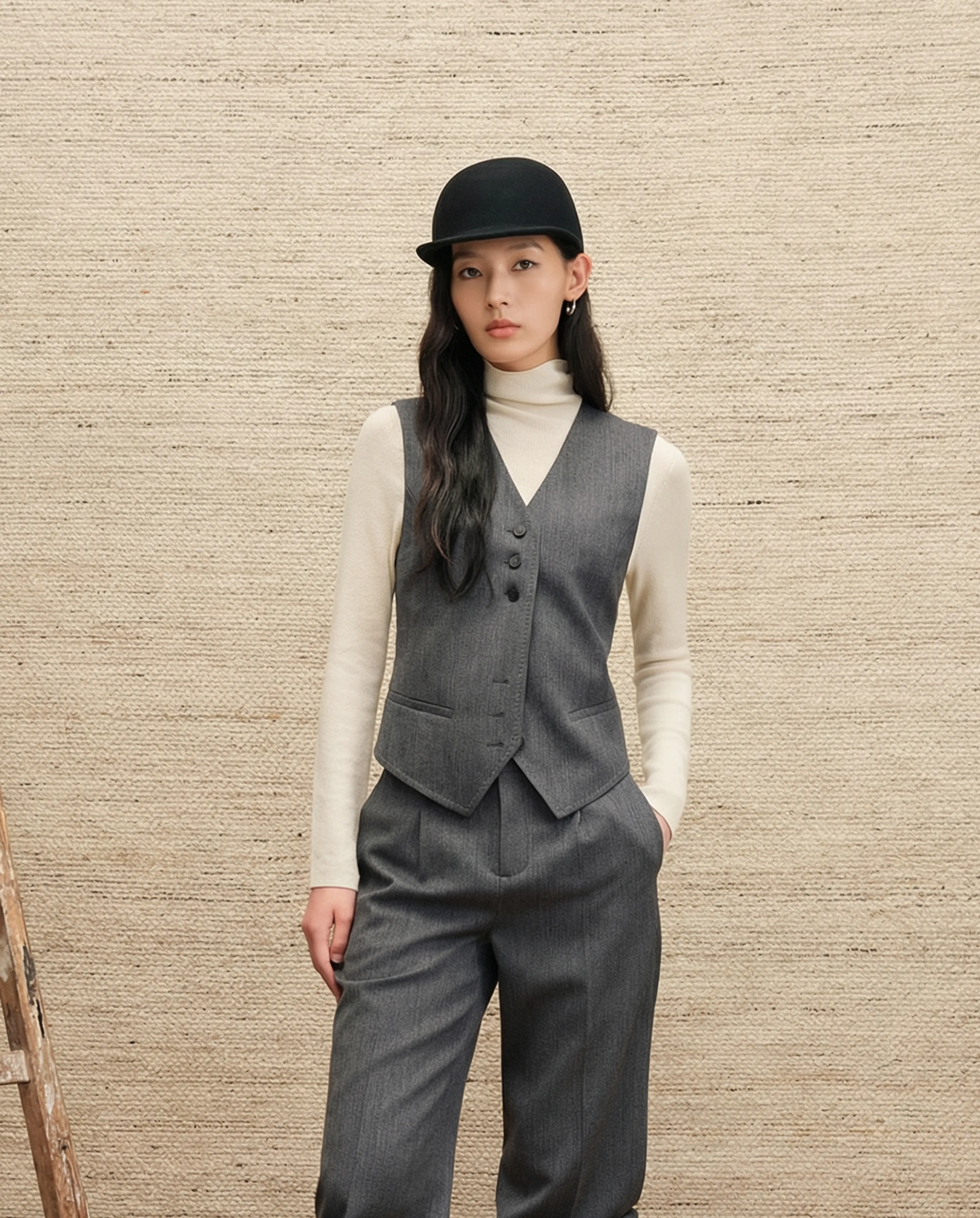 Textured Merino Suit Vest - Image 6