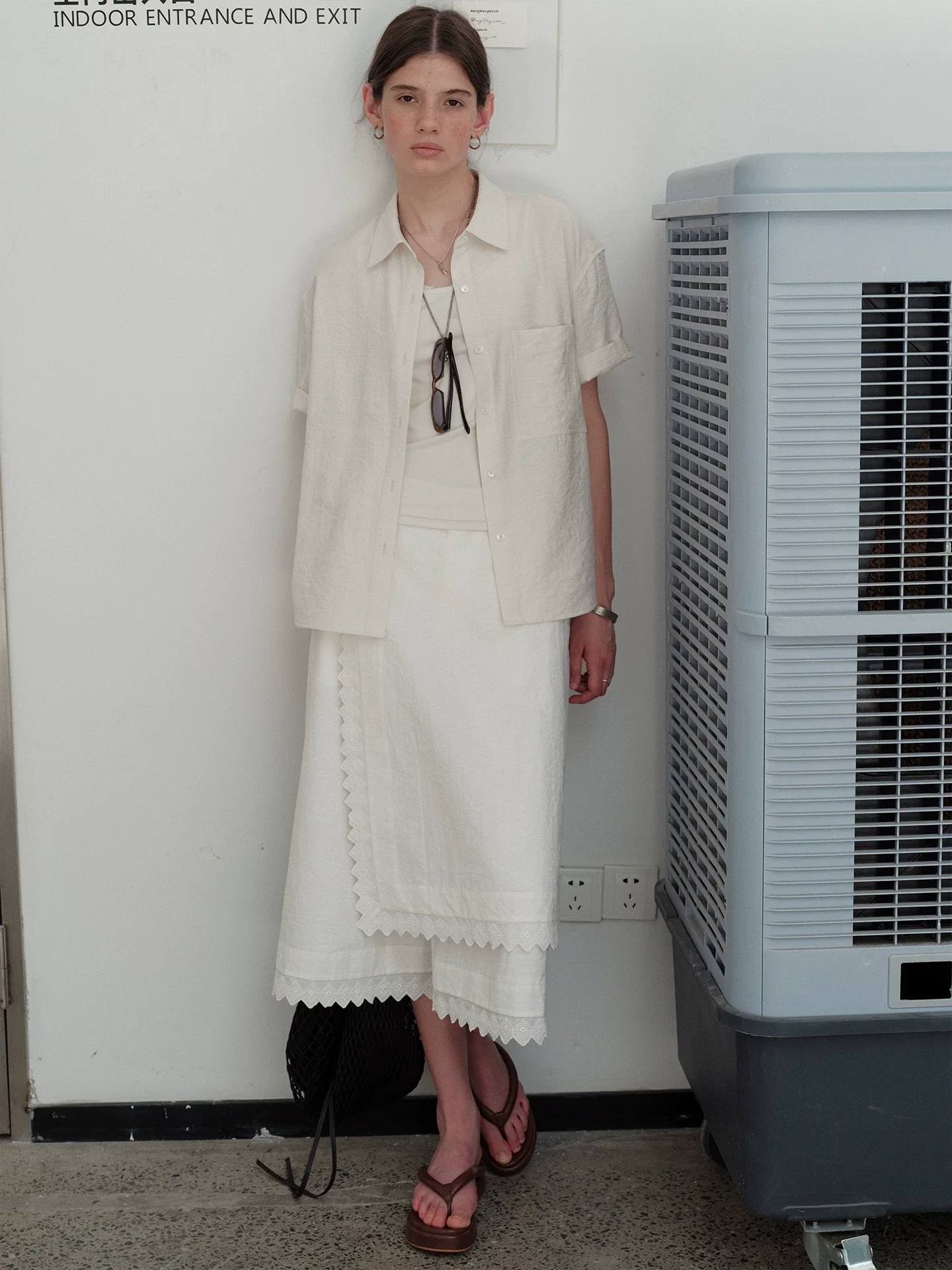 Textured Mulberry Silk Short-Sleeve Shirt - Image 5