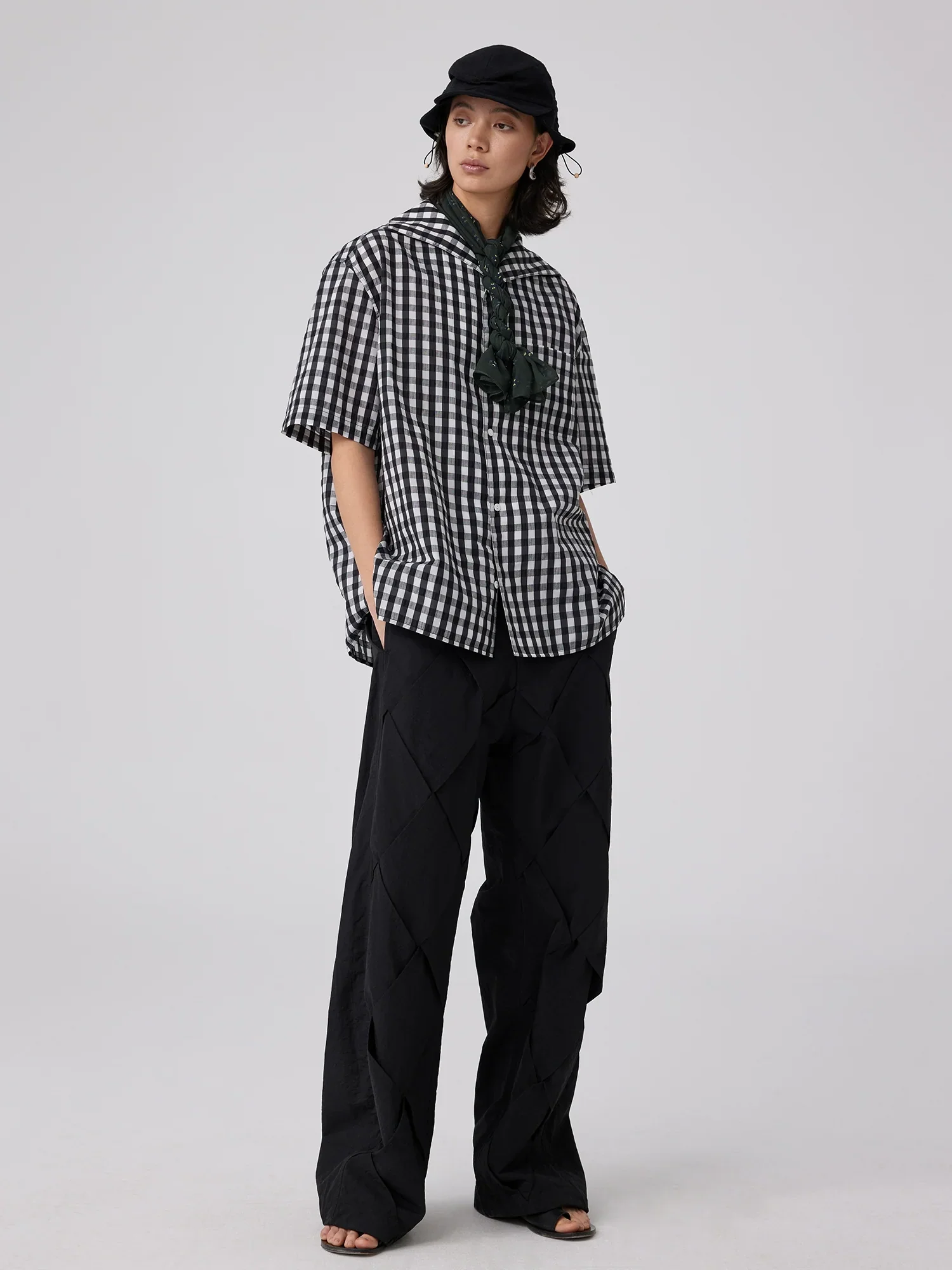 Textured Nylon Straight-Leg Pants - Image 4