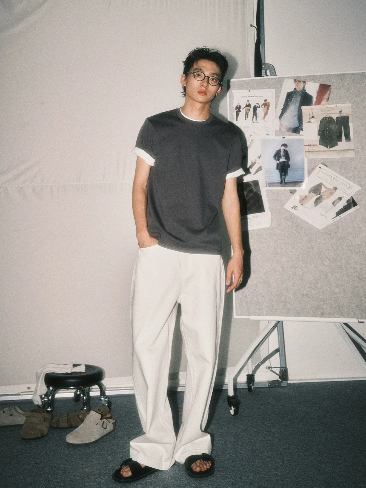 Textured Silky Crewneck T-Shirt - Image 4