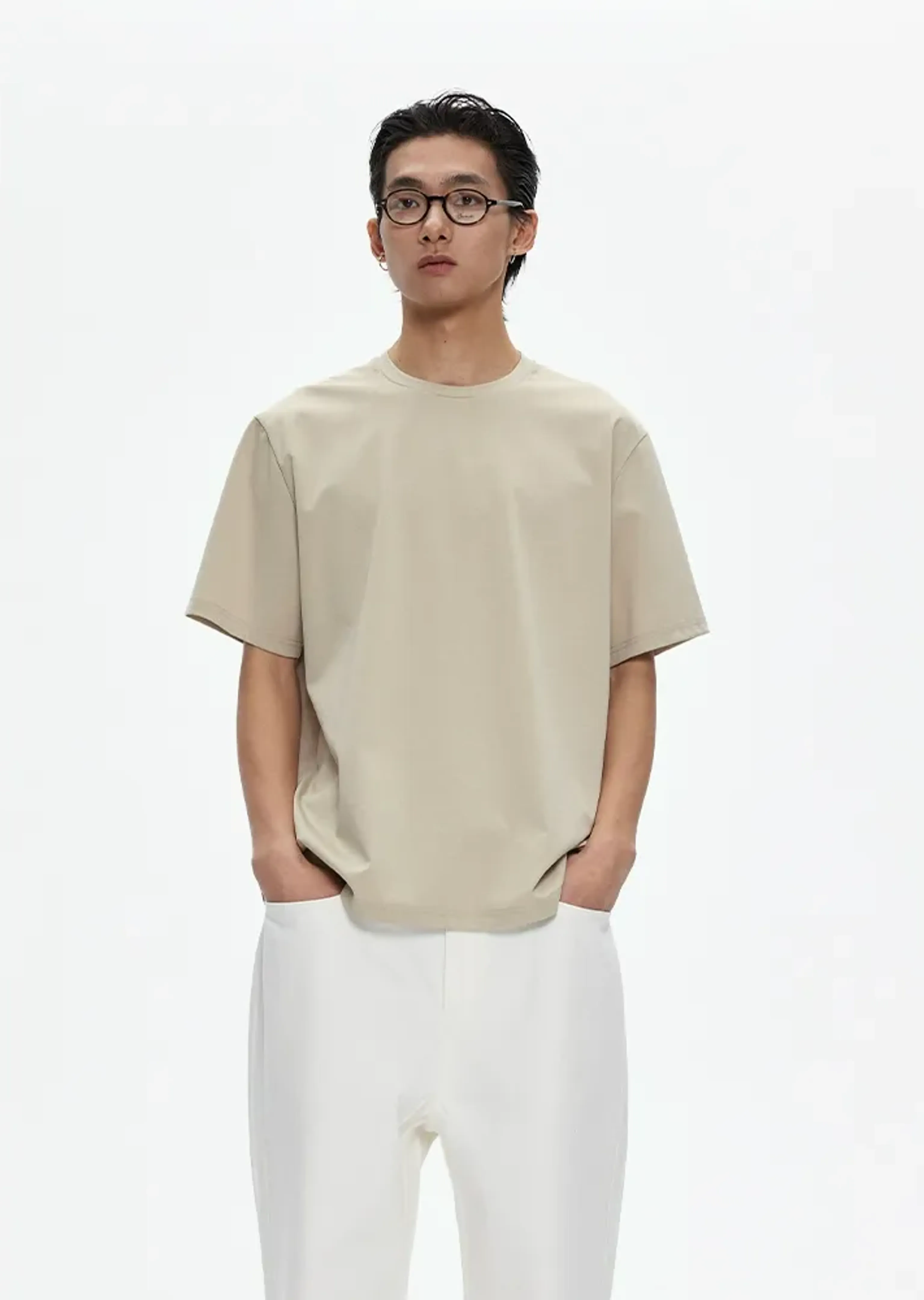 Textured Silky Crewneck T-Shirt - Image 7