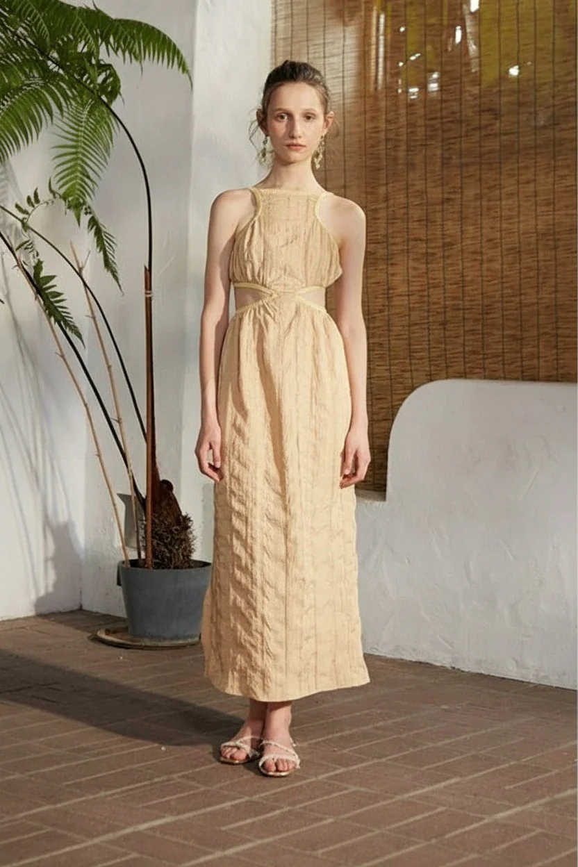 Textured Sleeveless Maxi Dress - Image 8