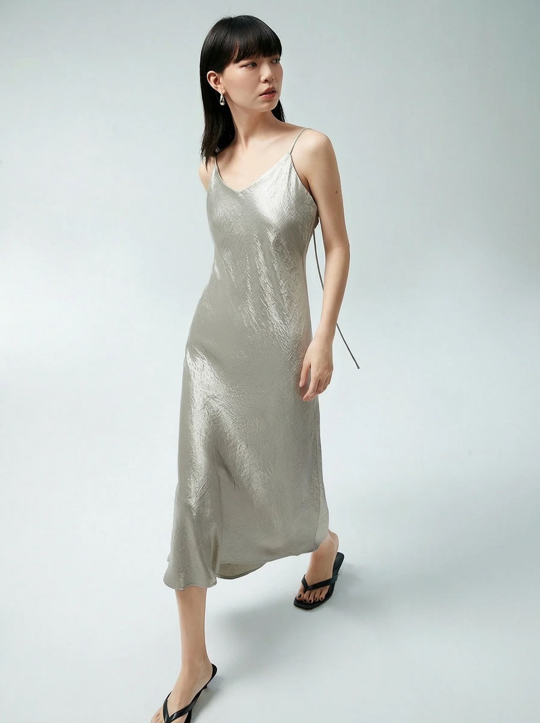 Textured Slip Dress - Image 6