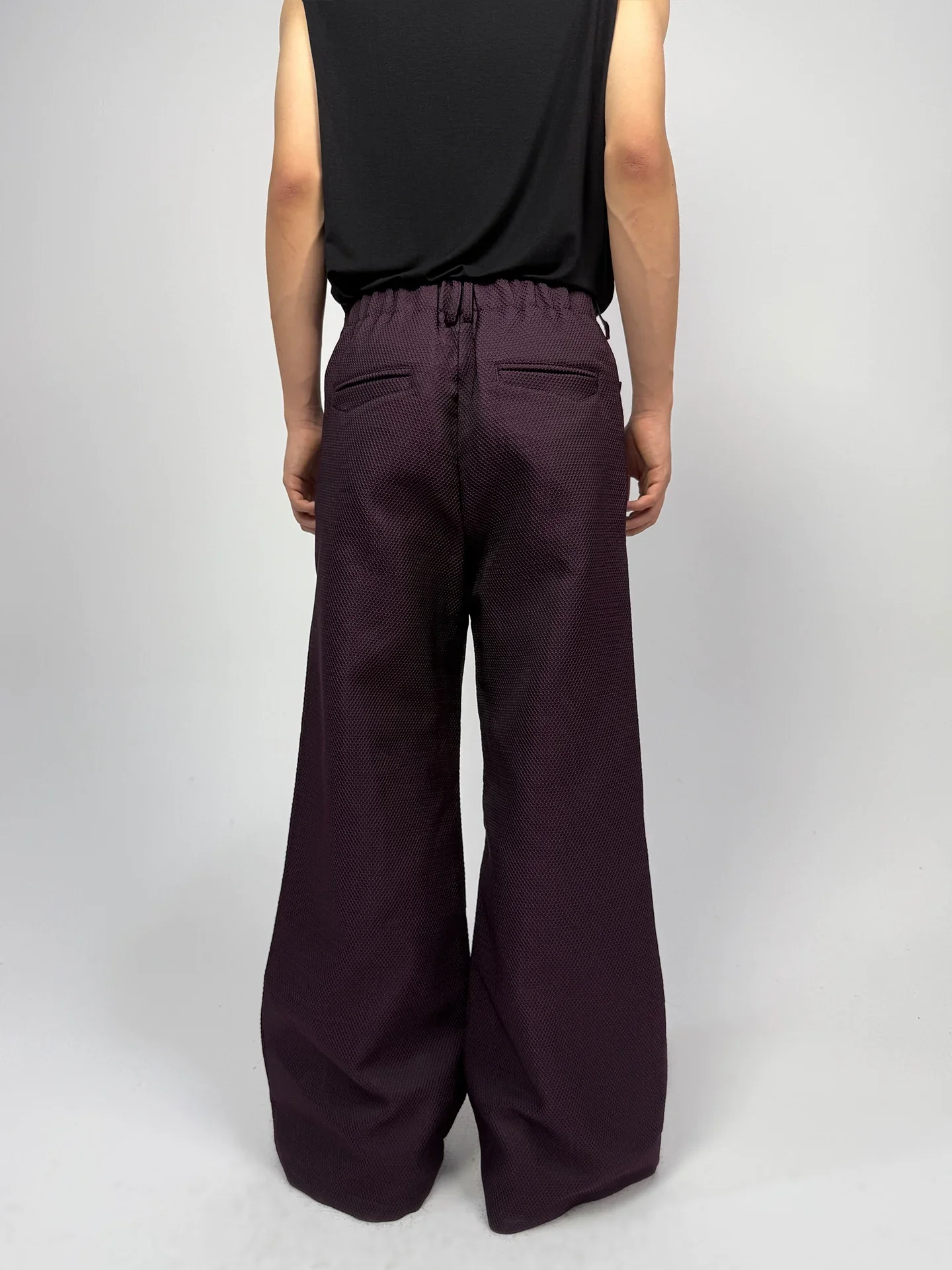 Textured Wide-Leg Trousers - Image 5