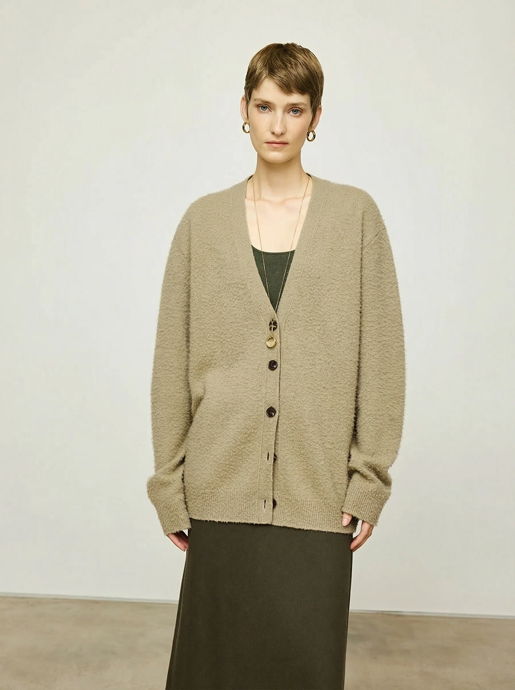 Textured Wool Cardigan - Image 5