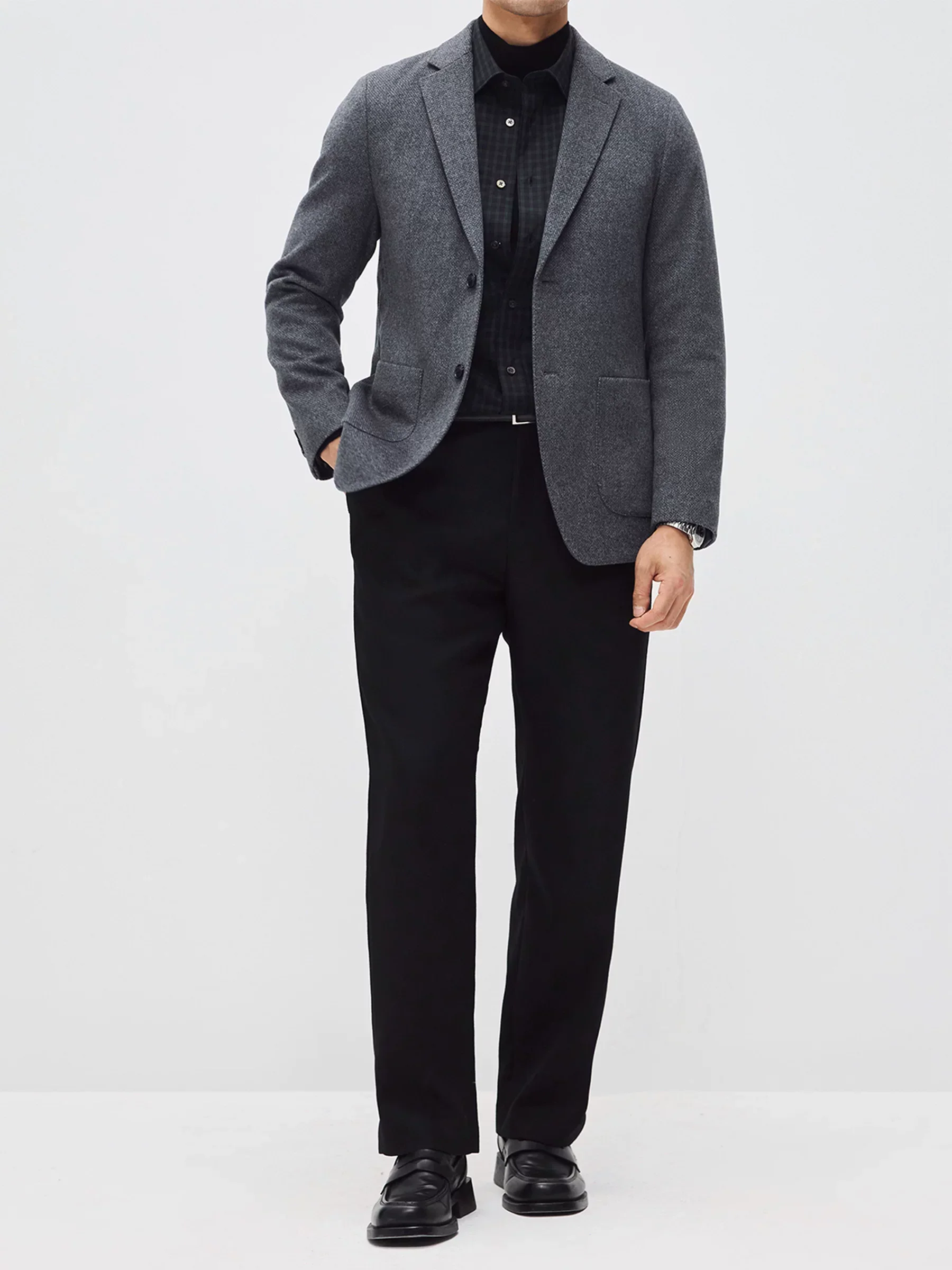 Textured Wool-Cashmere Blazer - Image 3