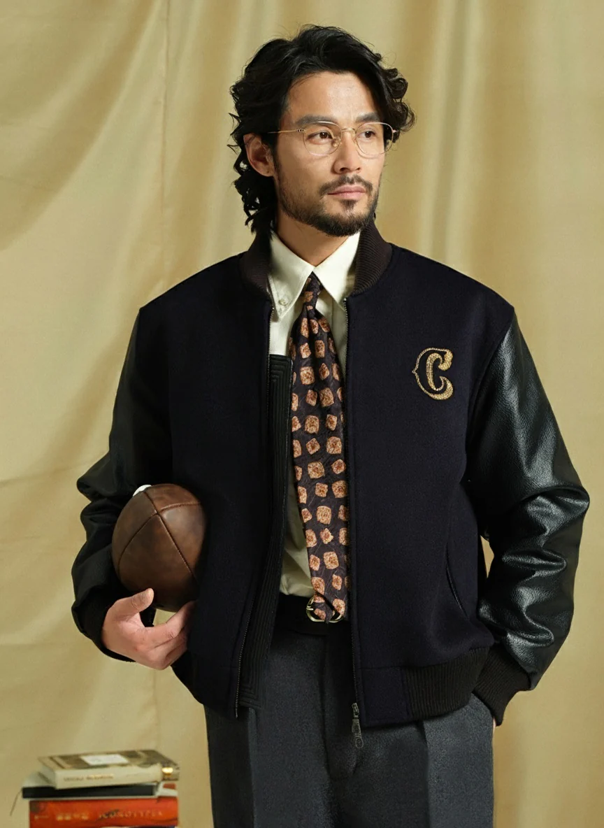 Thickened Wool Bomber Jacket - Image 2