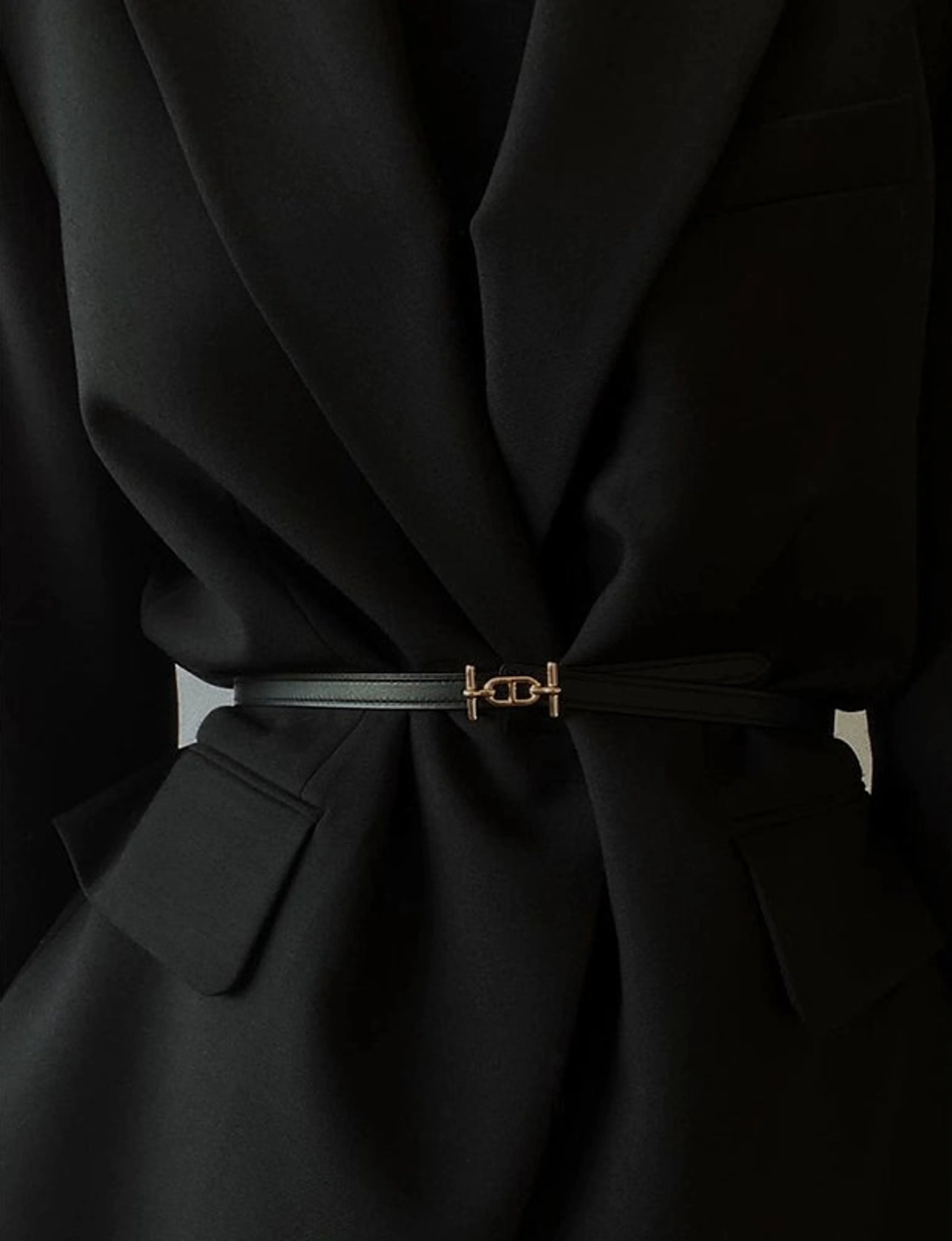 Thin Cowhide Leather Belt - Image 7