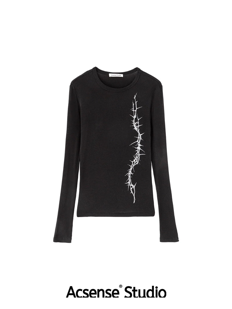Thorn Print Slim Long-Sleeve Tee - Image 6