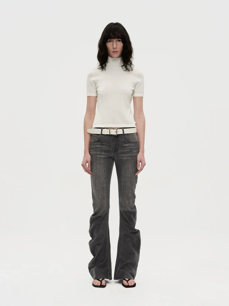Three-Dimensional Tailored Flare Jeans - Image 3