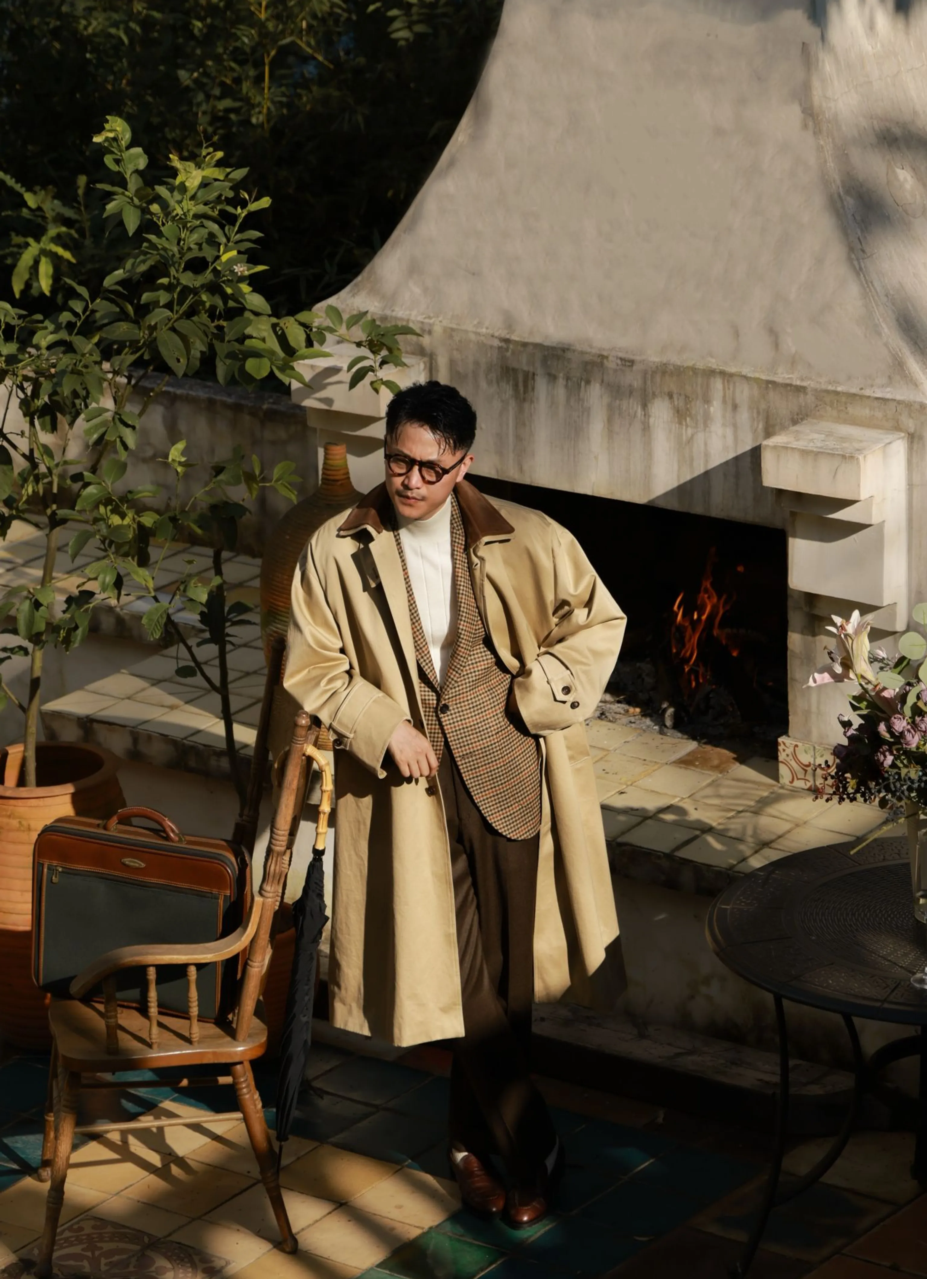 Three-Proof Wool-Lined Trench Coat - Image 6