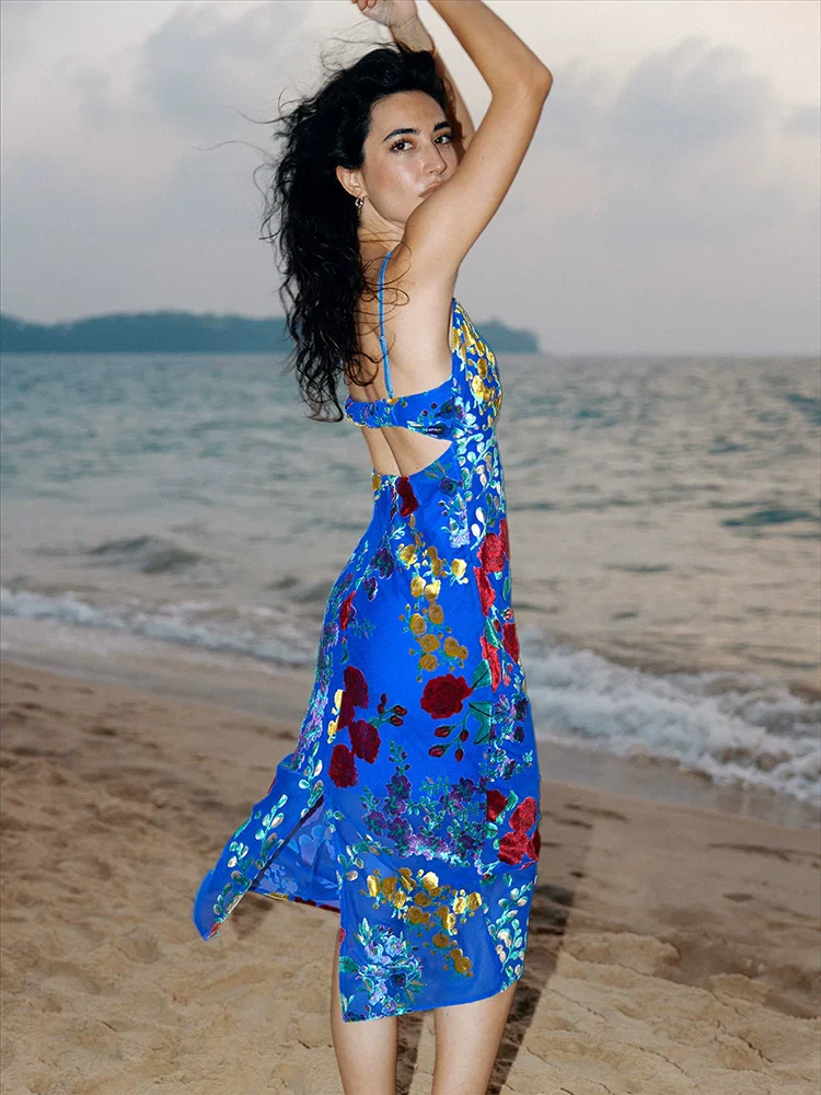 Tie-Front Slip Midi Dress - Image 2