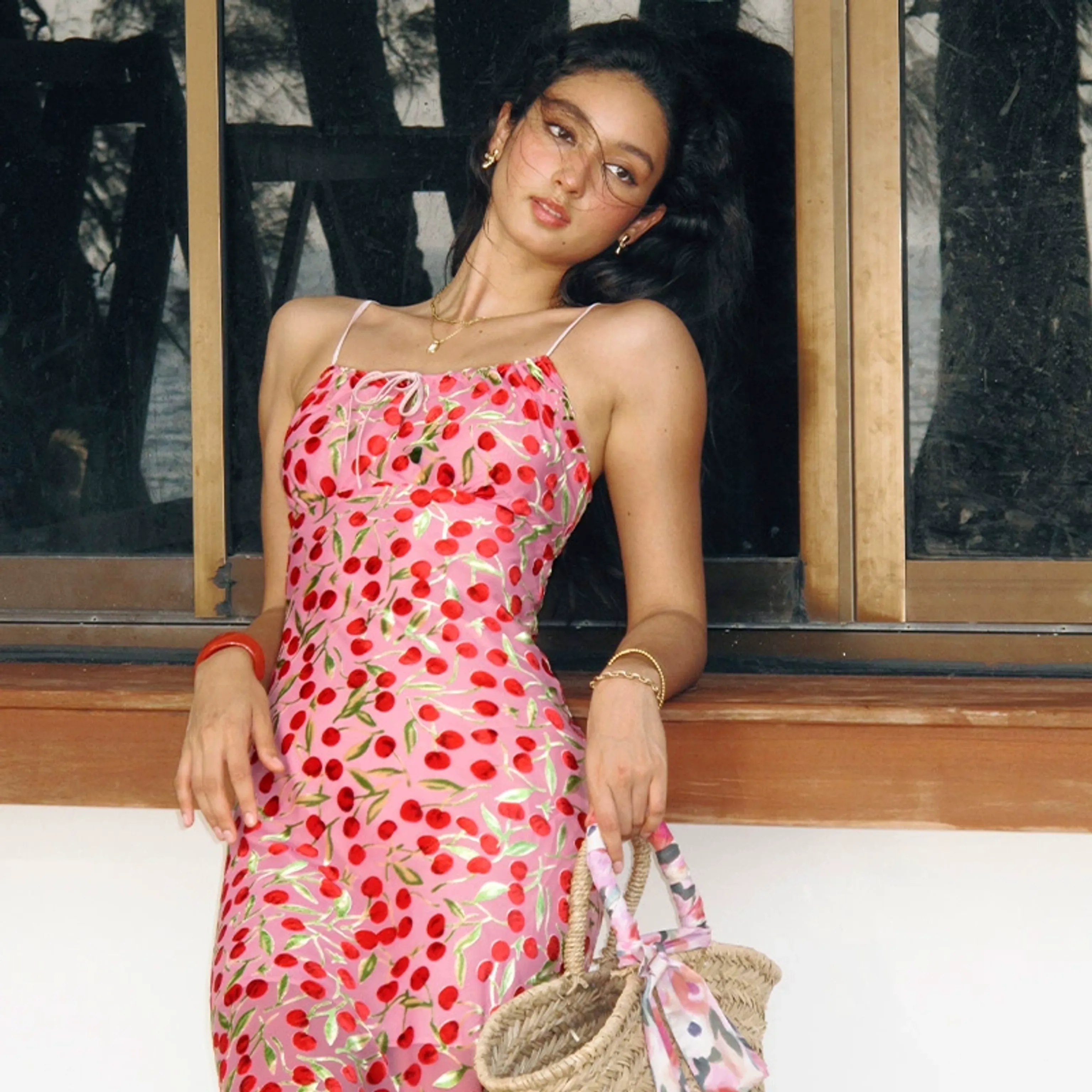 Tie-Front Slip Midi Dress - Image 6