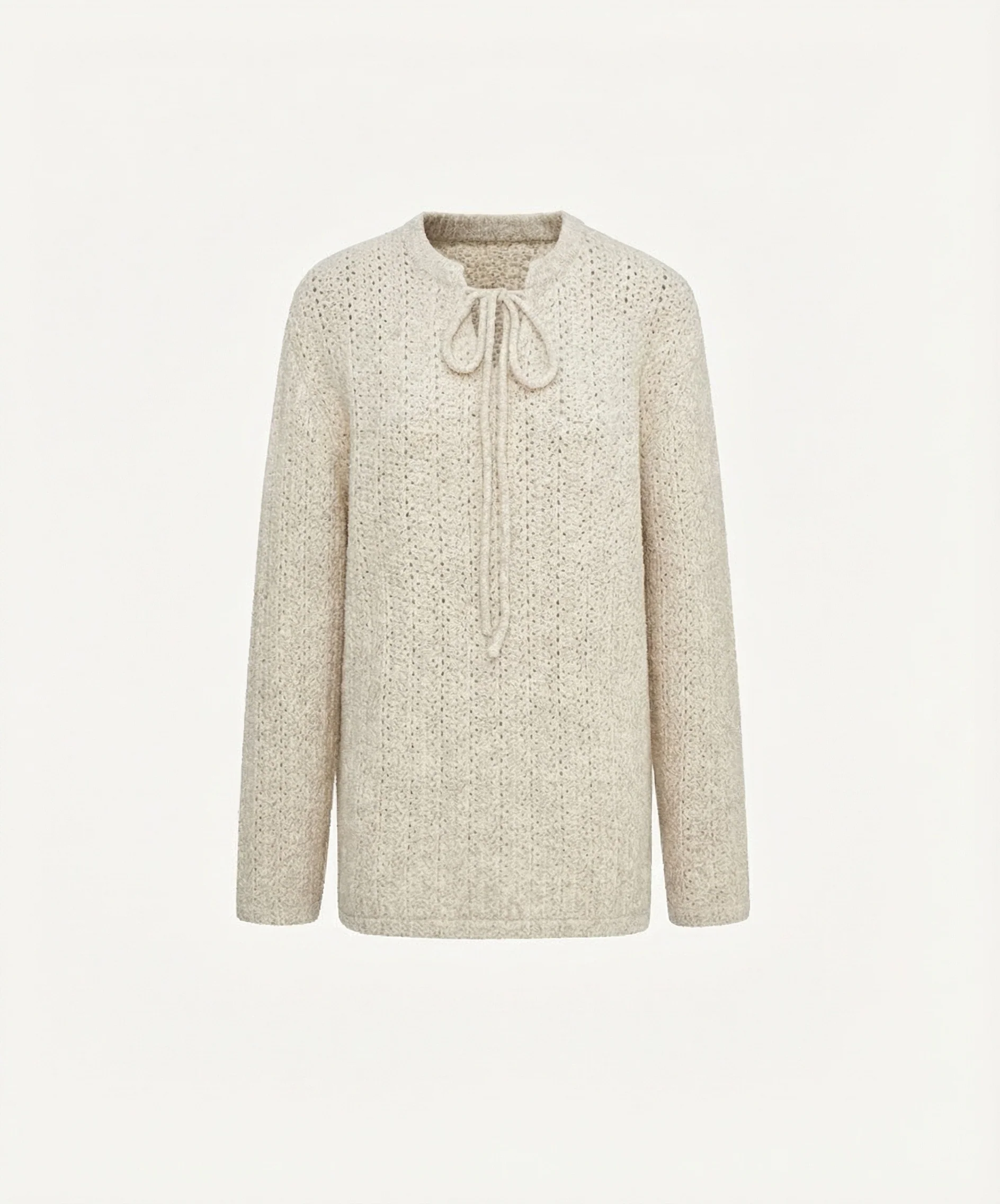 Tie-Neck Yak Merino Sweater - Image 5