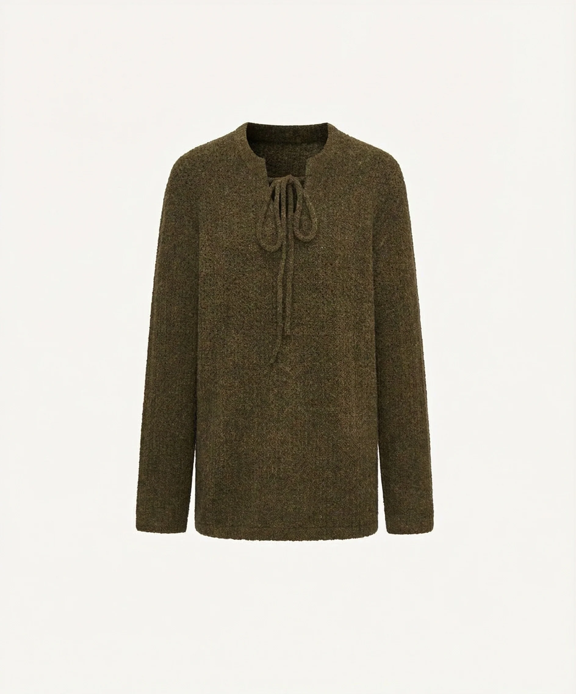 Tie-Neck Yak Merino Sweater - Image 6