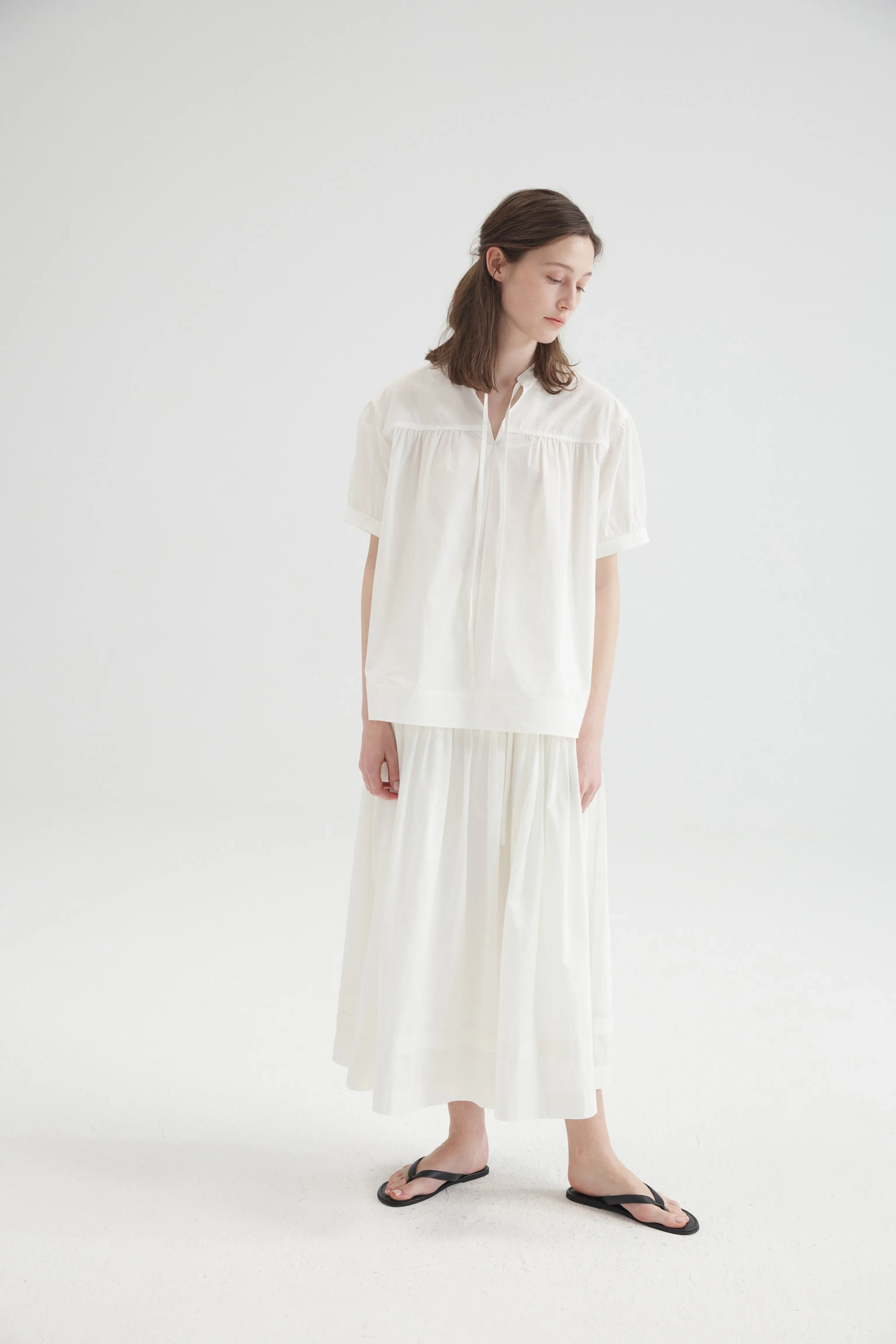 Tie-Neck Yoke Blouse - Image 6