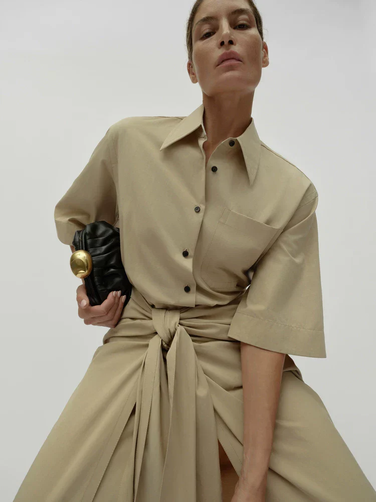 Tie-Waist Shirt Dress - Image 4