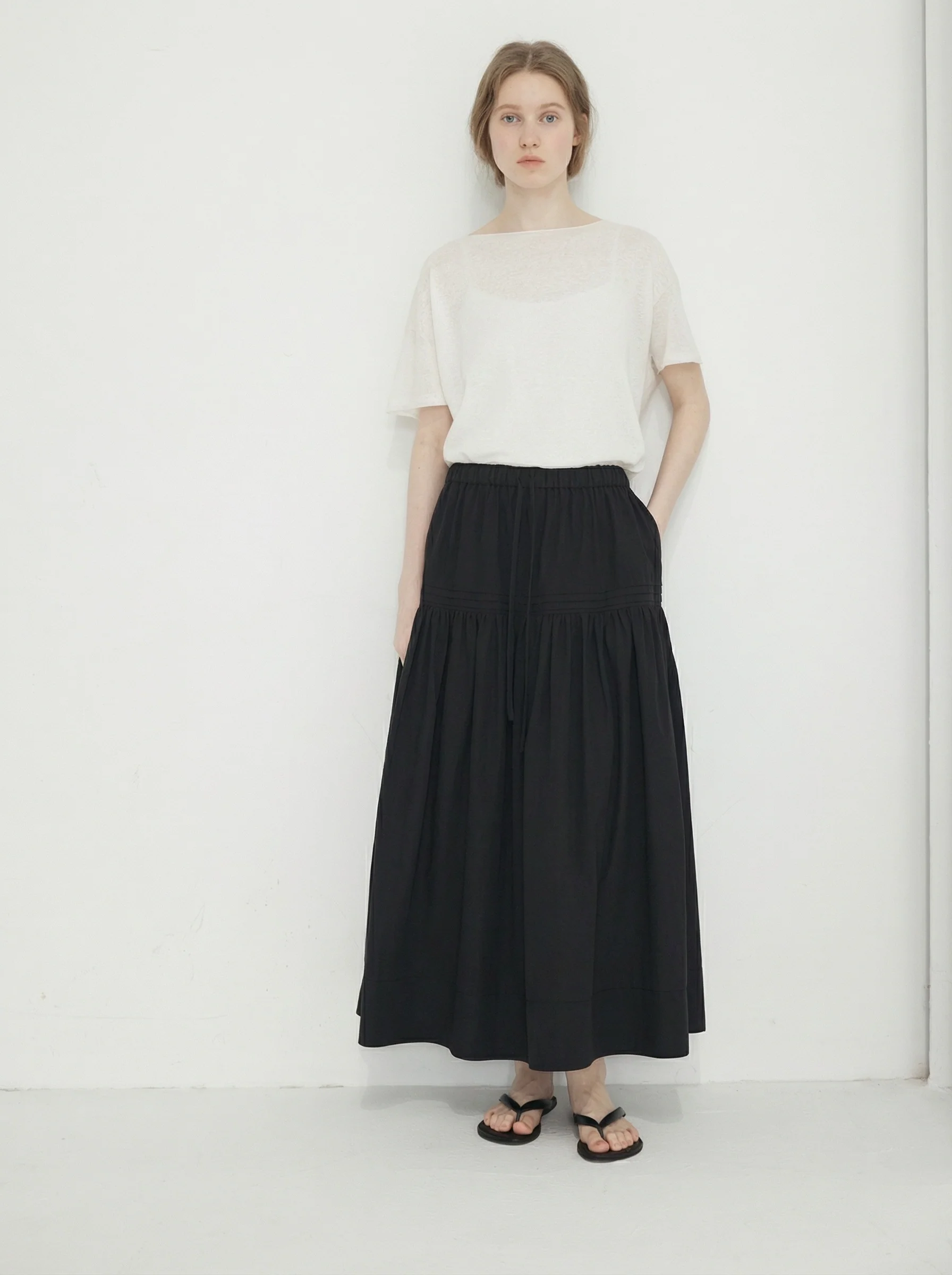 Tiered Drawstring Skirt - Image 3