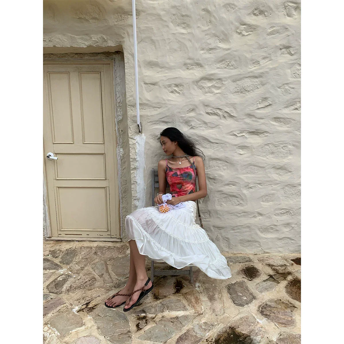 Tiered Pleated Skirt - Image 3