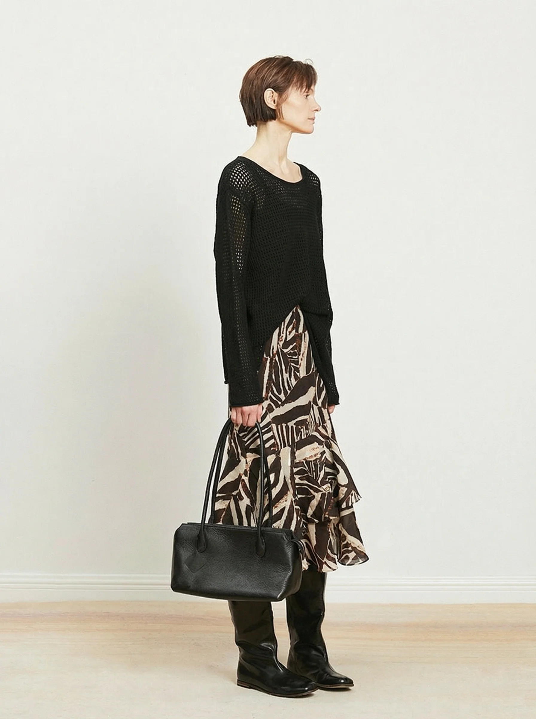 Tiered Print Midi Skirt - Image 2