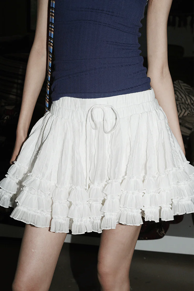 Tiered Ruffle Mini Skirt - Image 4