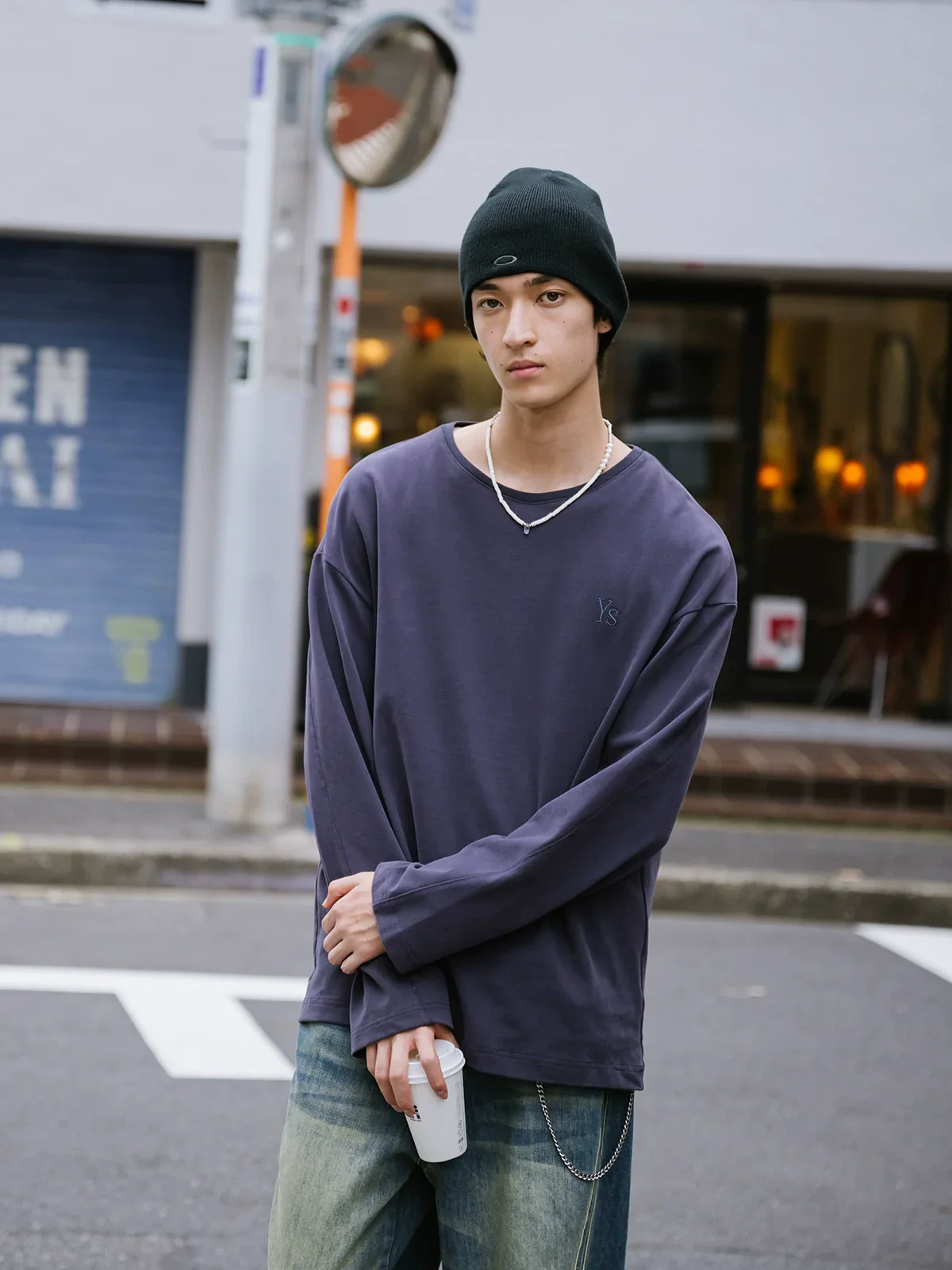 Tonal Embroidered Long-Sleeve T-Shirt - Image 2