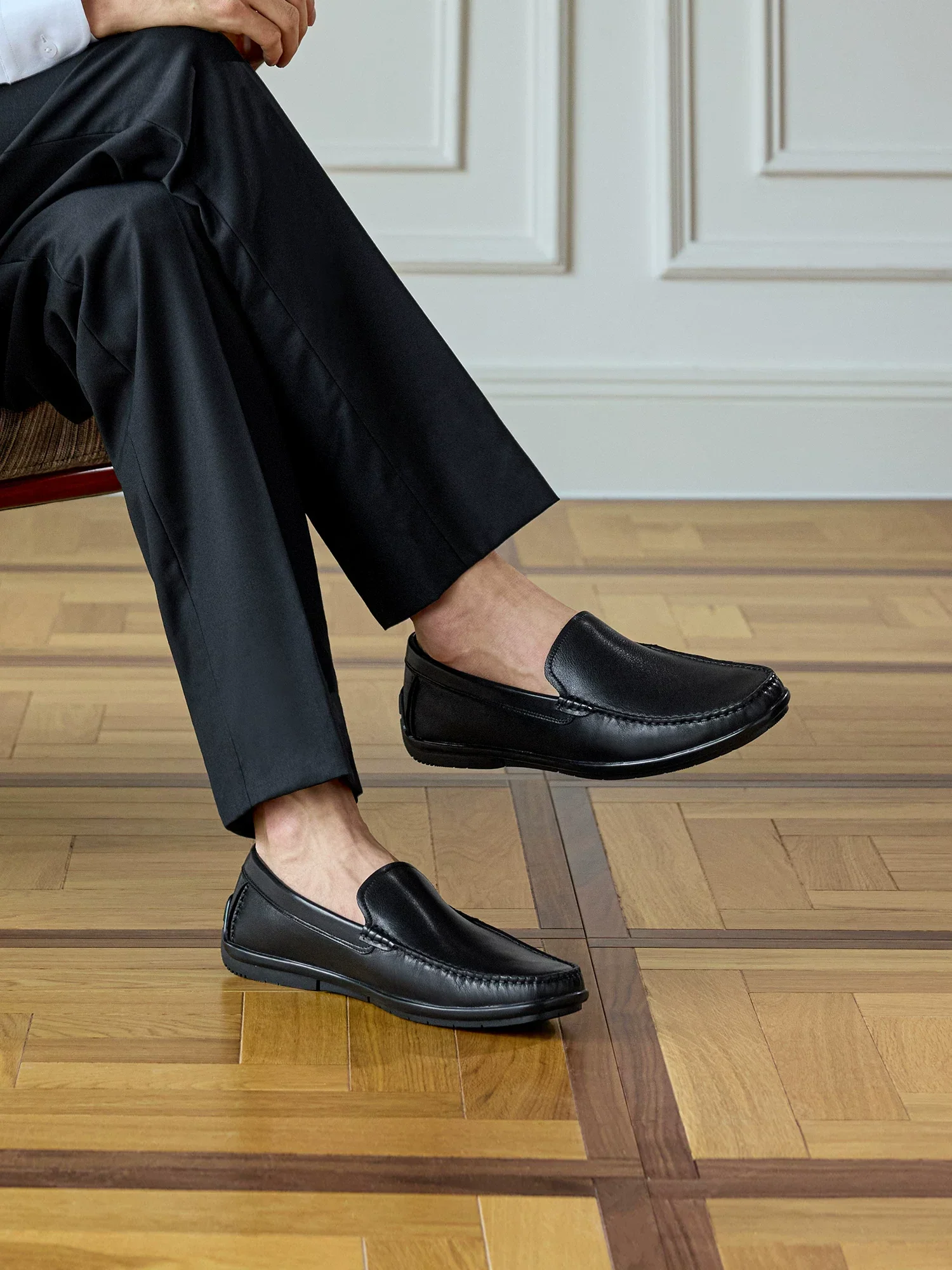 Top-Grain Calfskin Moc Apron Loafer