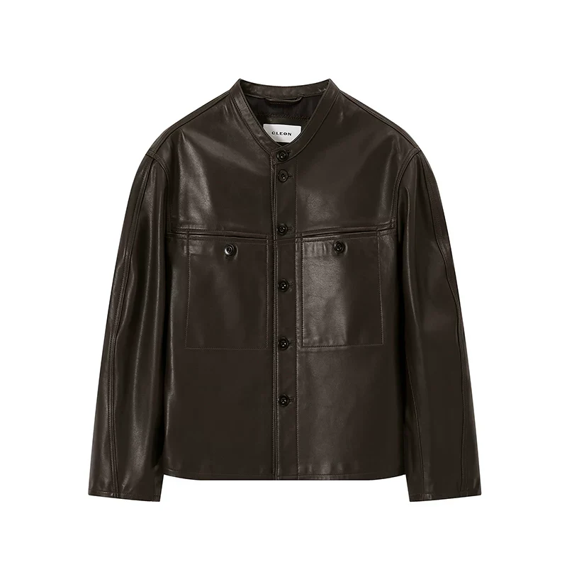 Top-Grain Calfskin Snap-Front Jacket & Bermuda Shorts - Image 3