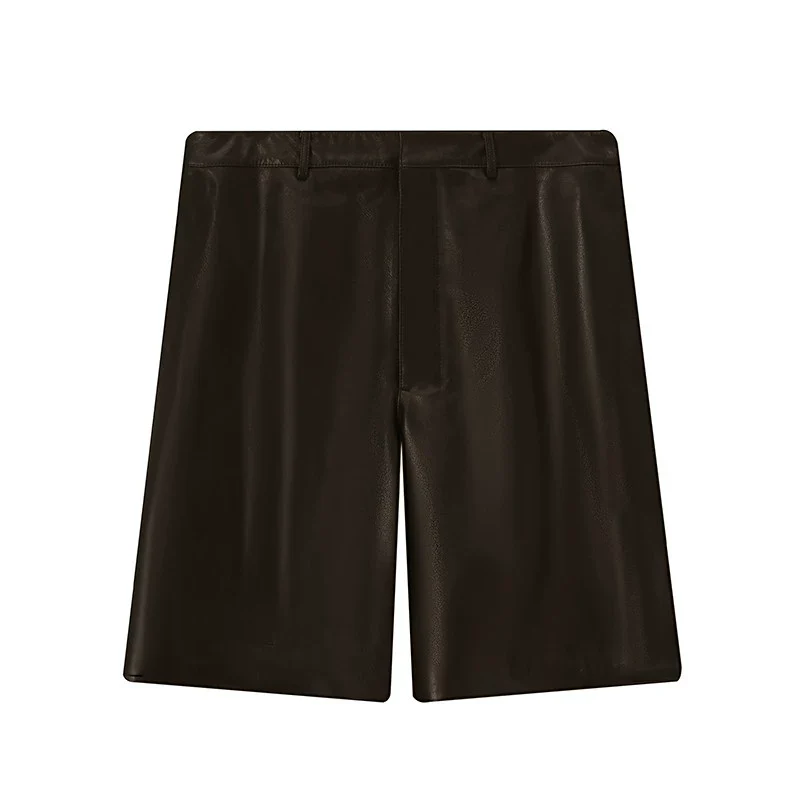Top-Grain Calfskin Snap-Front Jacket & Bermuda Shorts - Image 4