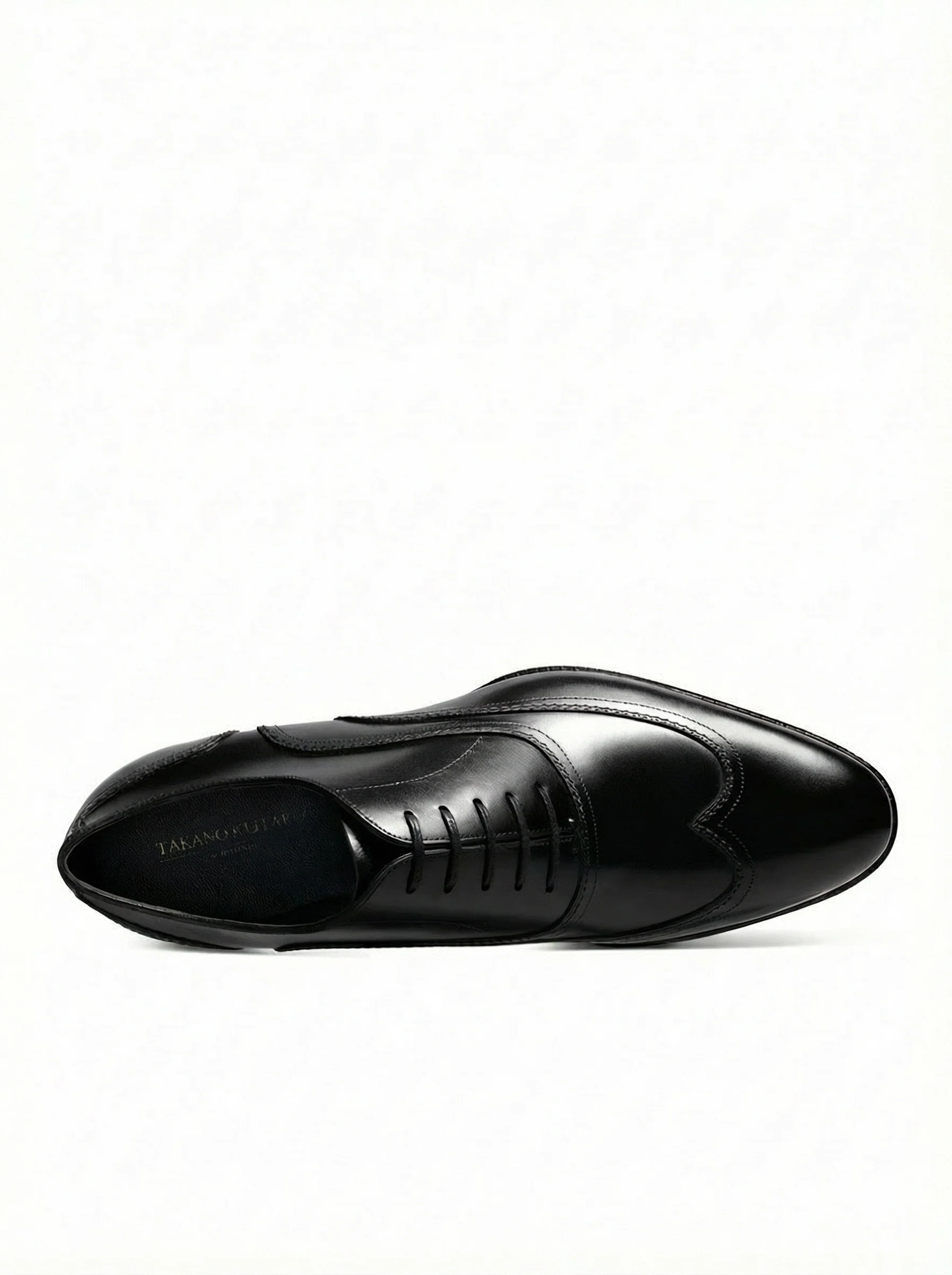 Top-Grain Leather Almond-Toe Wing-Stitch Oxford - Image 3