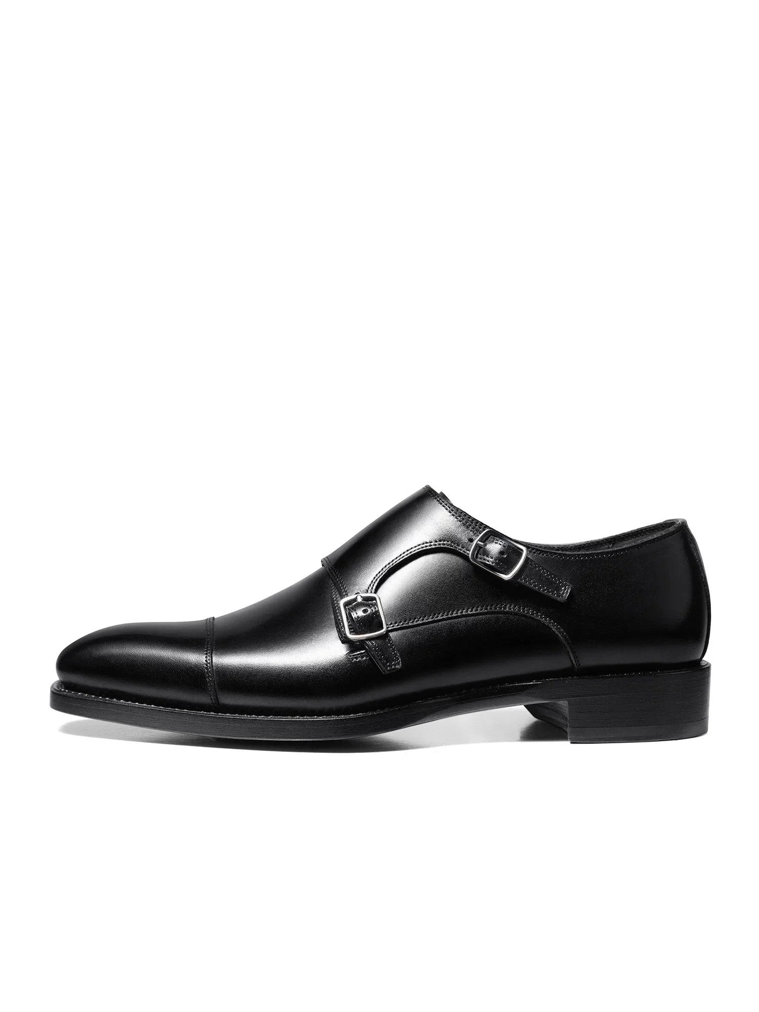Top Grain Leather Cap-Toe Double Monk Strap - Image 2
