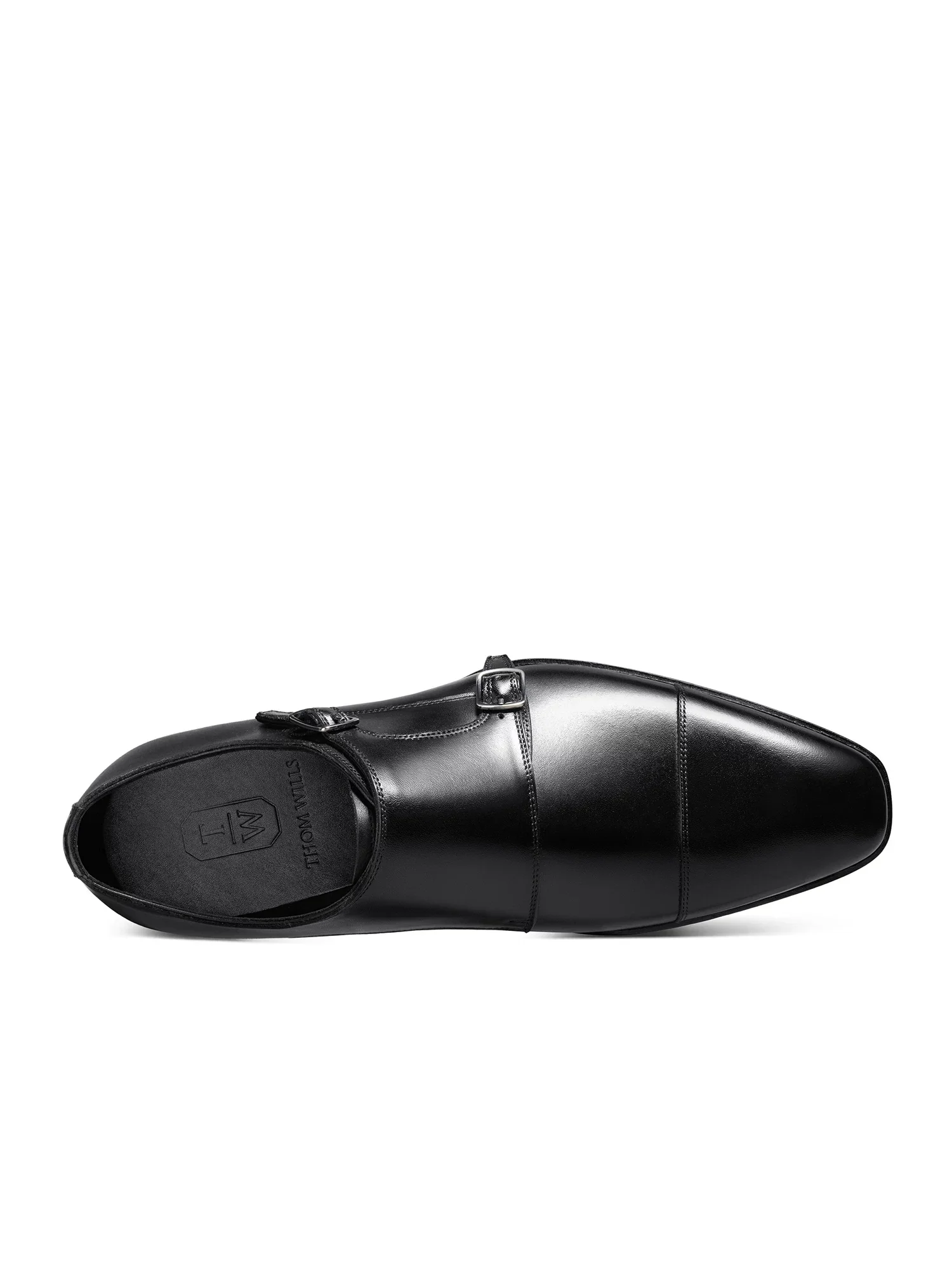 Top Grain Leather Cap-Toe Double Monk Strap - Image 3