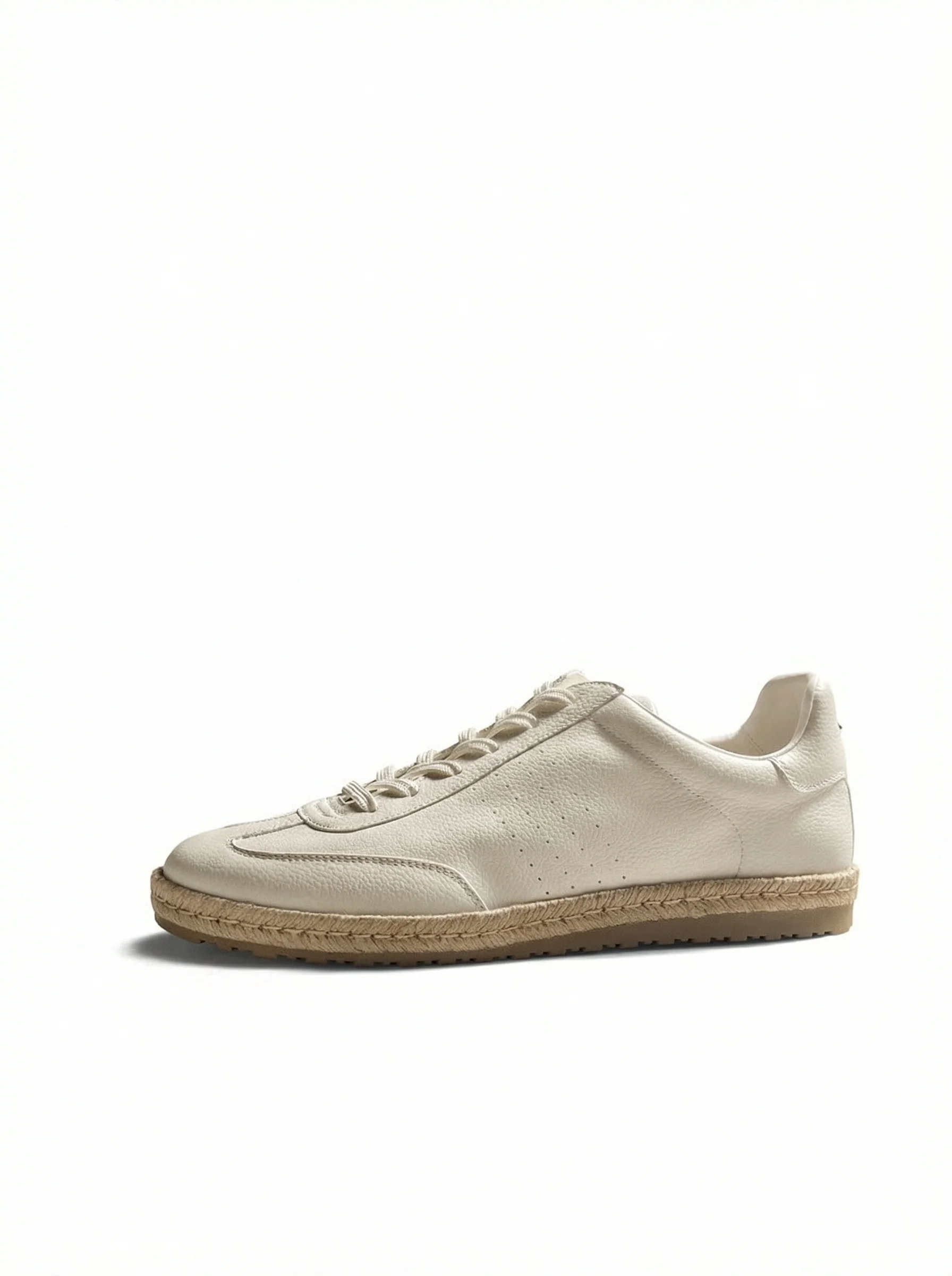 Top-Grain Leather Jute-Wrap Sneaker - Image 4