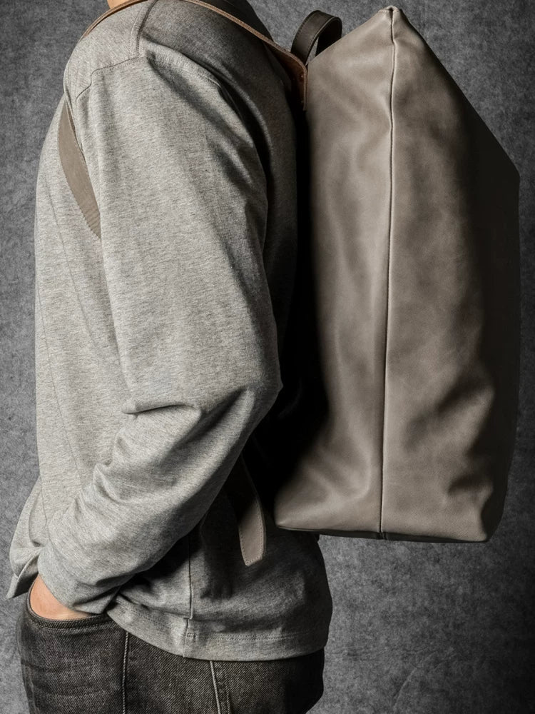 Top-Grain Leather Laptop Backpack - Image 2
