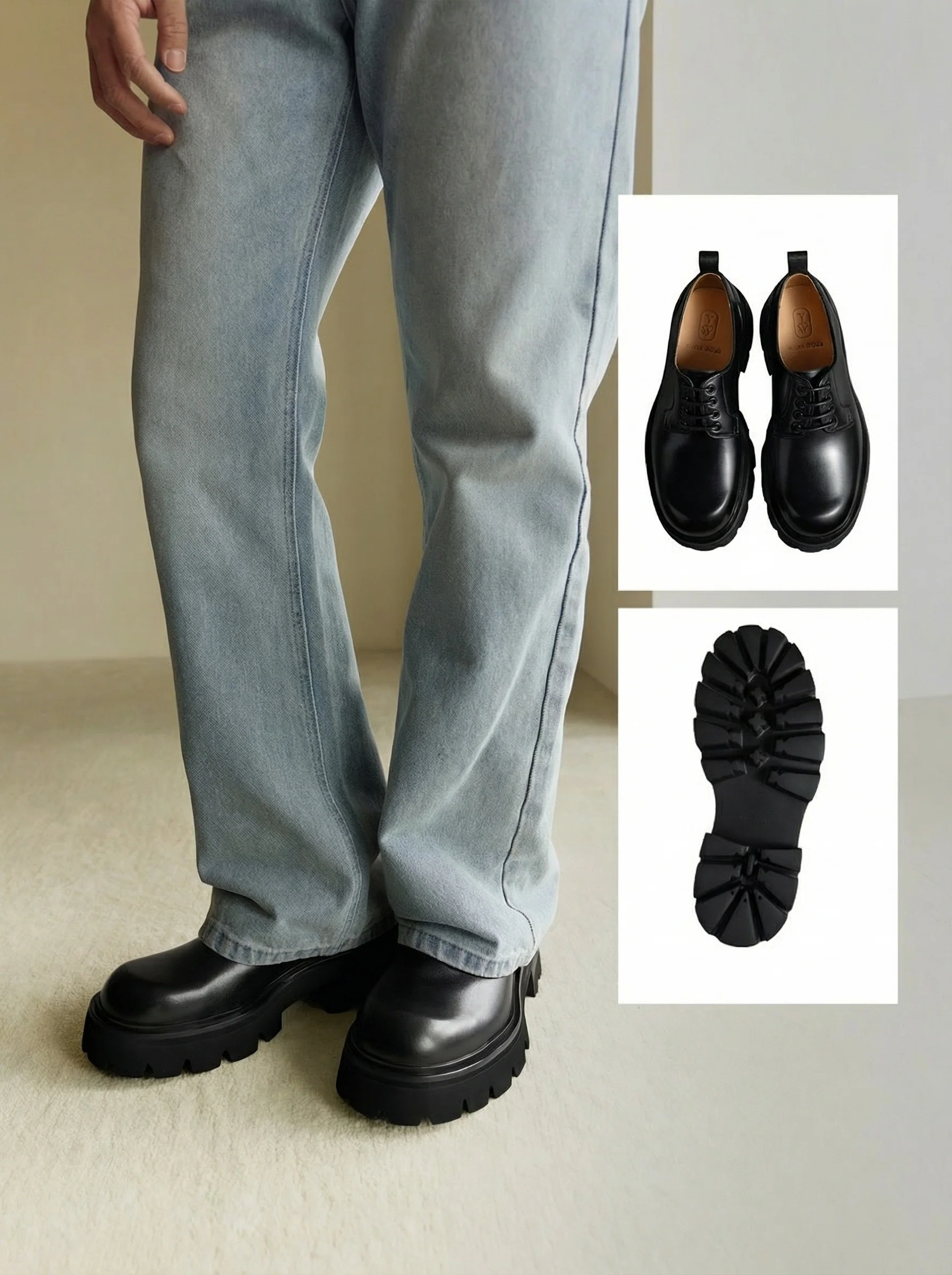 Top Grain Leather Lift Derby - Image 3