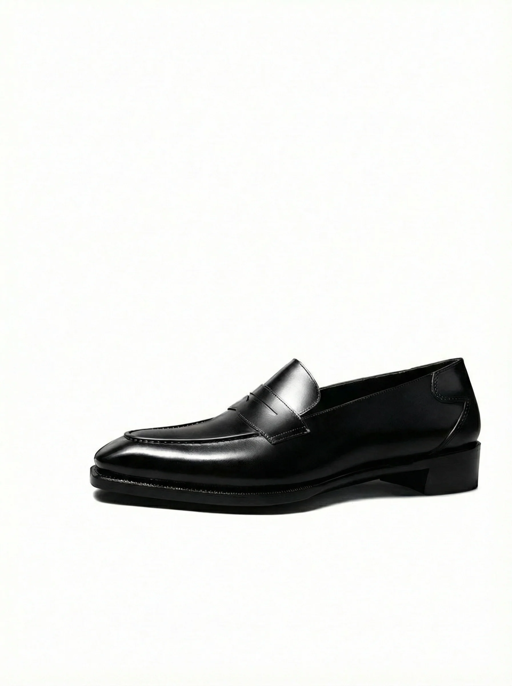 Top-Grain Leather Square-Toe Penny Loafer