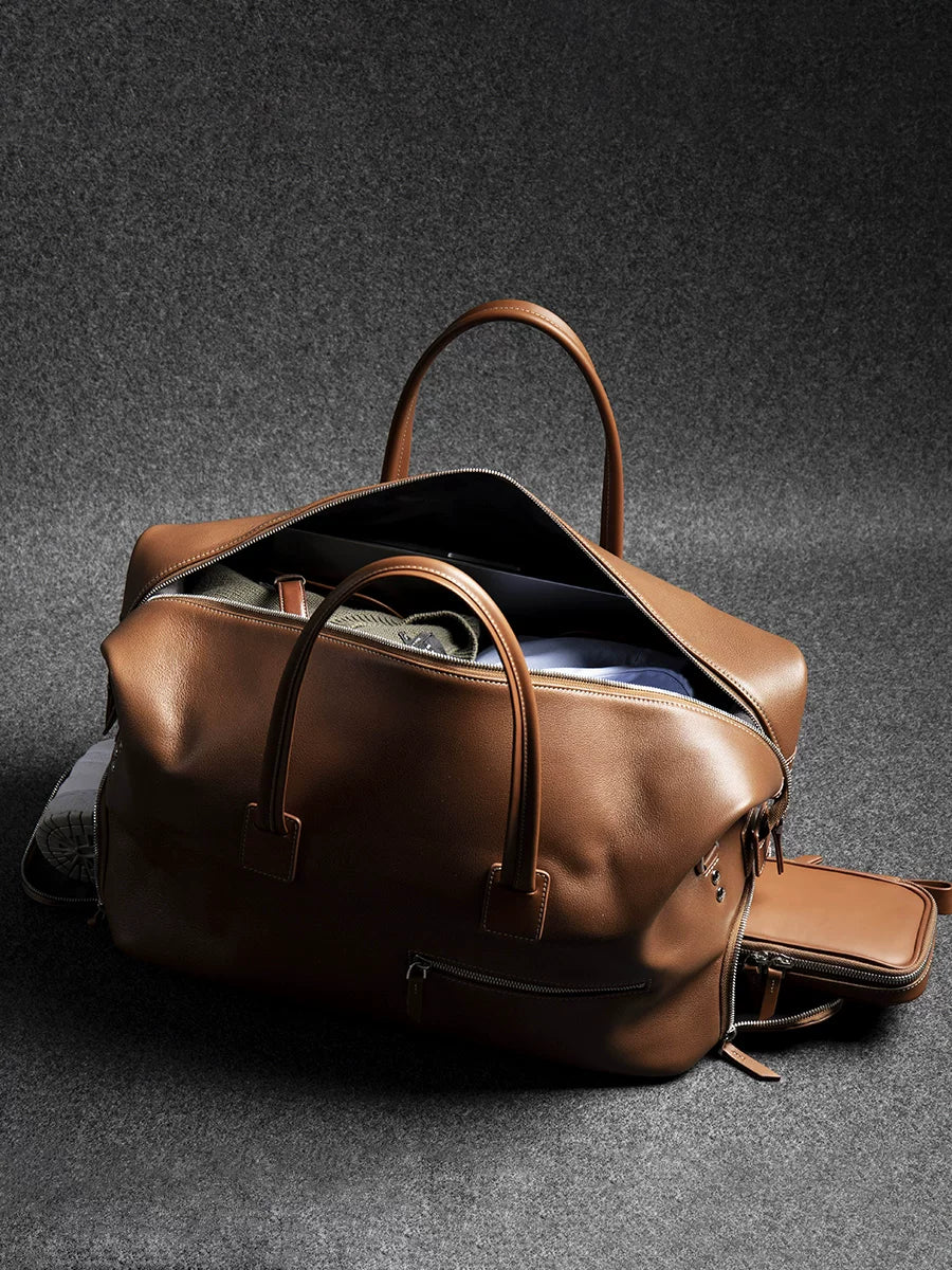Top-Grain Leather Travel Duffel - Image 3