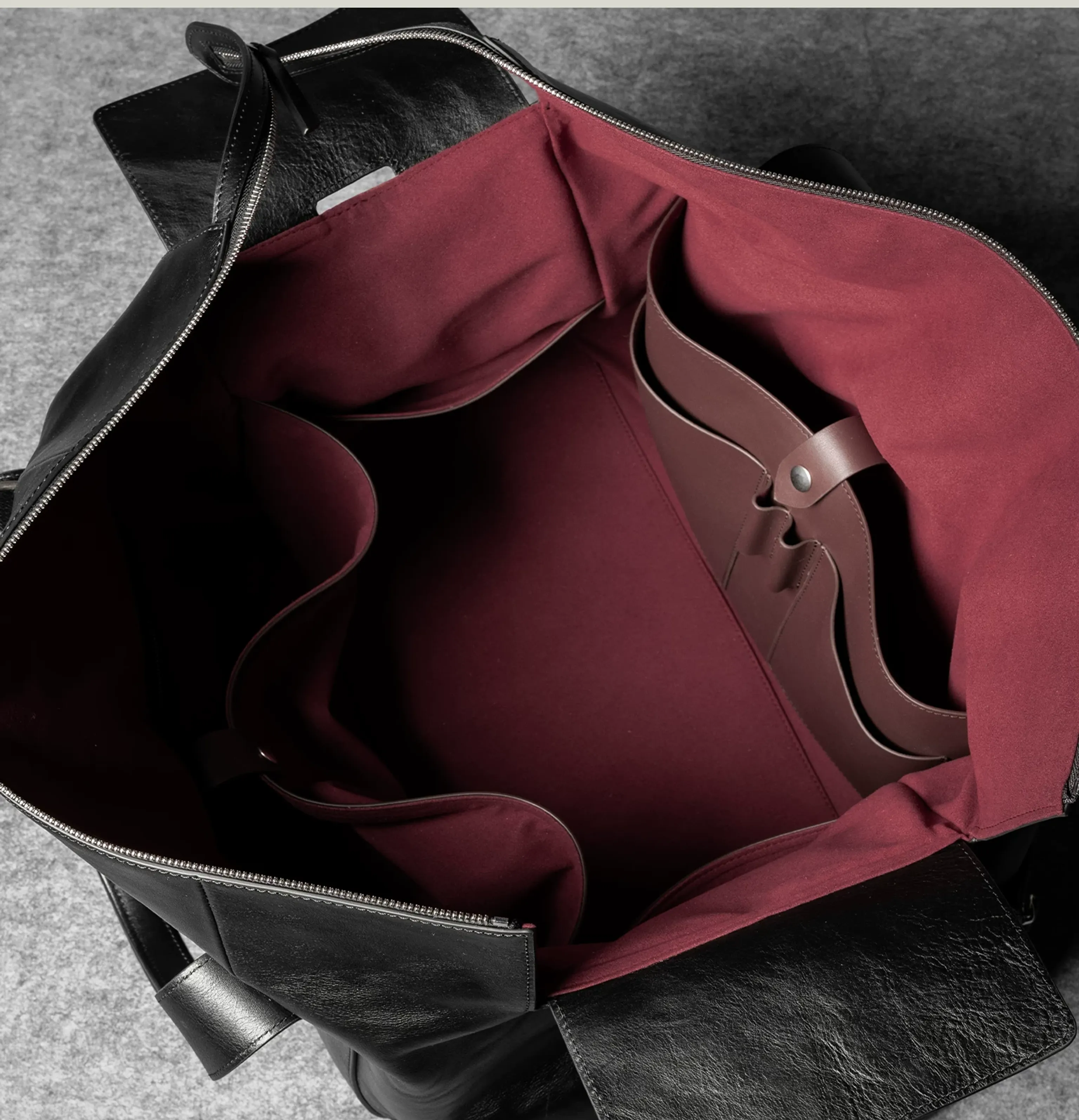 Top-Grain Leather Weekender - Image 9