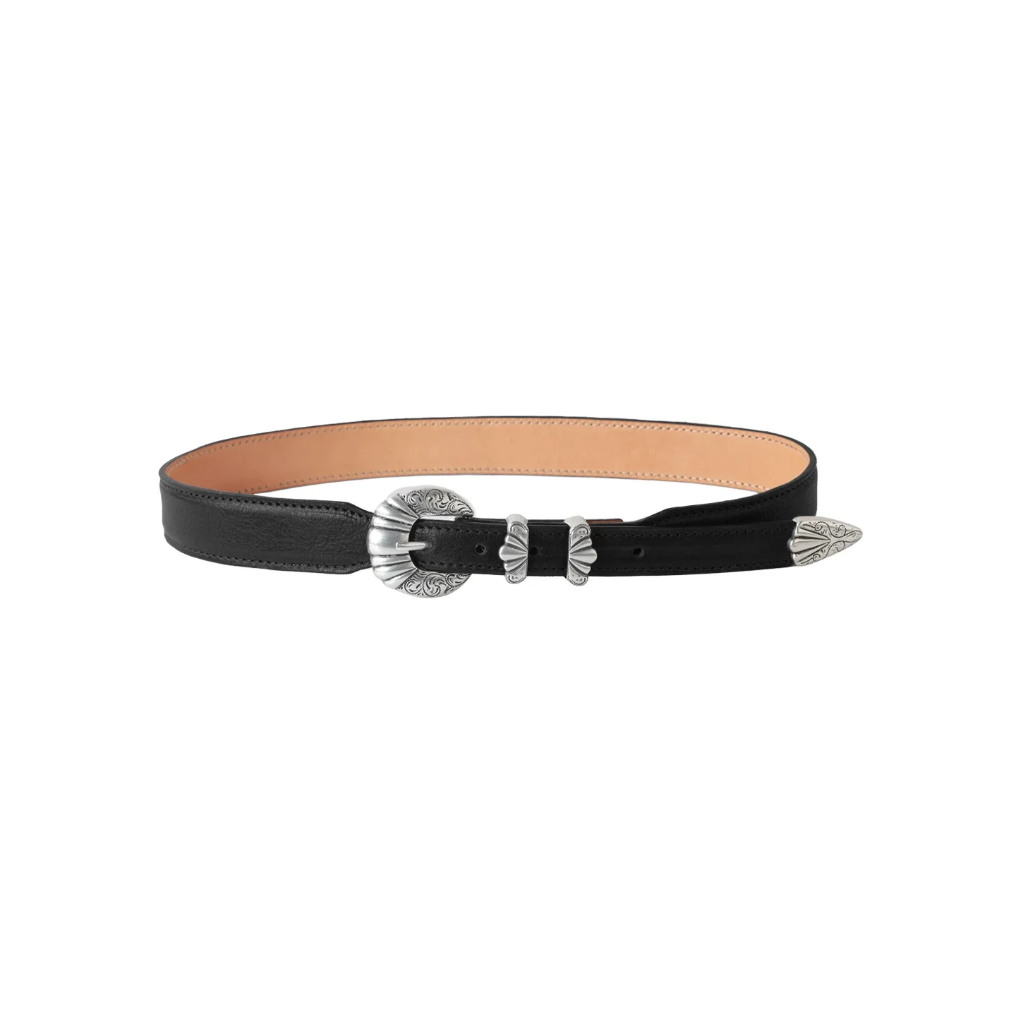 Top Grain Leather Western Belt with Engraved Buckle - Image 6