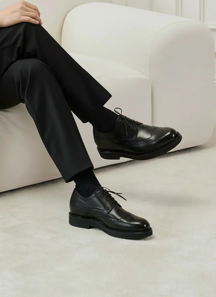 Top Grain Leather Wingtip Lift Derby - Image 2