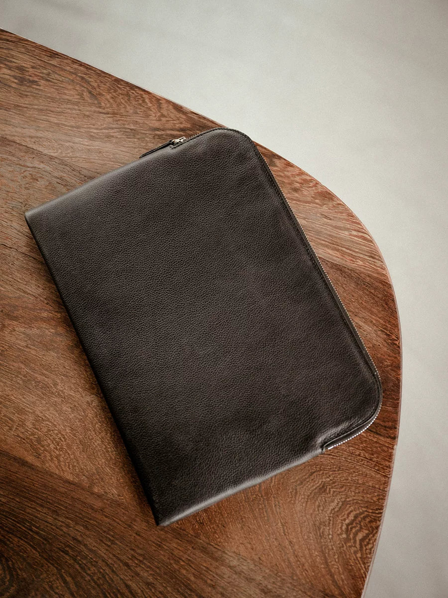 Top Grain Leather Zip Laptop Sleeve - Image 5