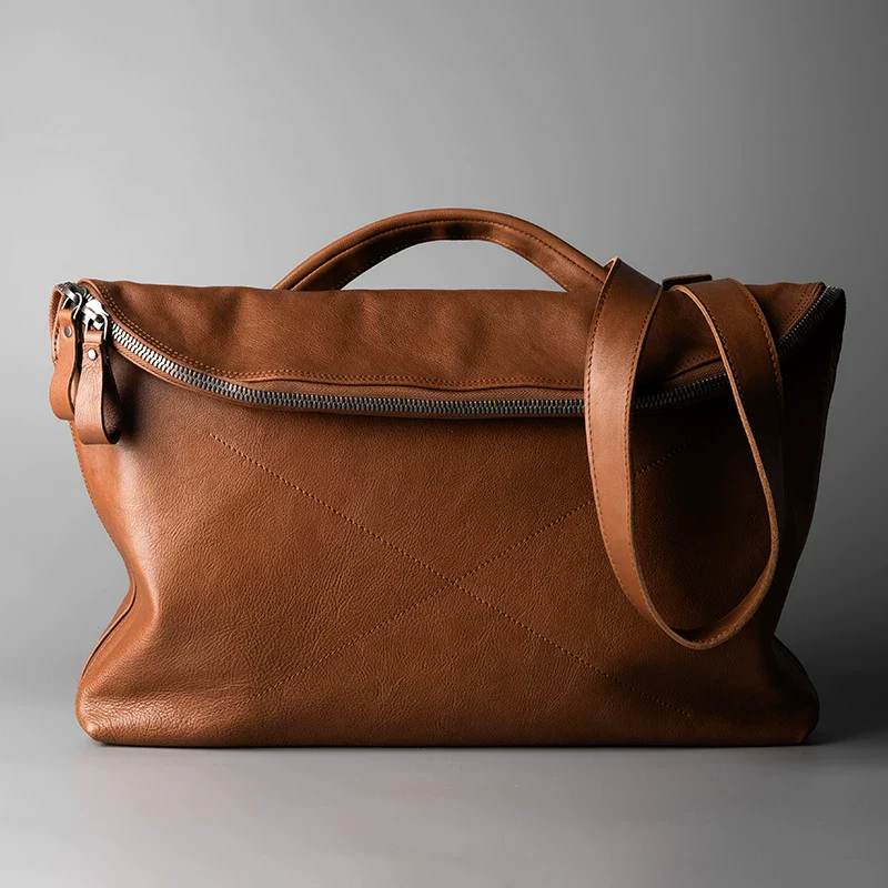Top-Grain Leather Zip Messenger - Image 7