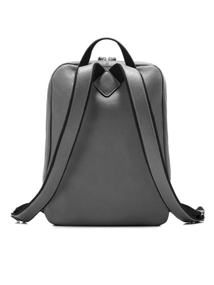 Top-Grain Pebble-Grain Leather Backpack - Image 4
