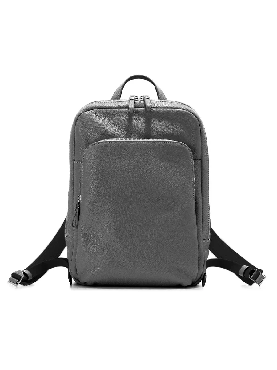 Top-Grain Pebble-Grain Leather Backpack - Image 5